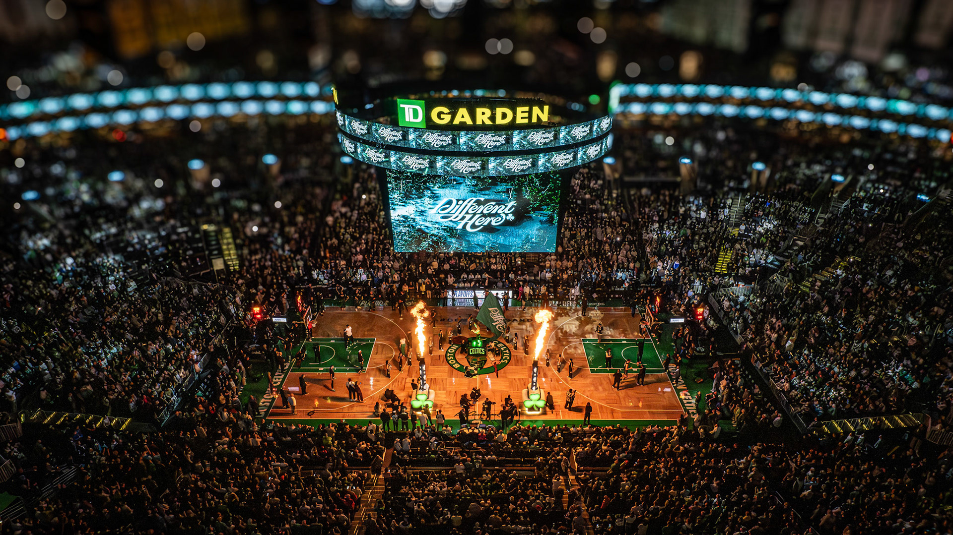 BOSTON, MA - APRIL 20, 2025: Boston Celtics vs Orlando Magic in Round 1 Game 1 of the NBA Playoffs at TD Garden (Photo by Keith Sliney).