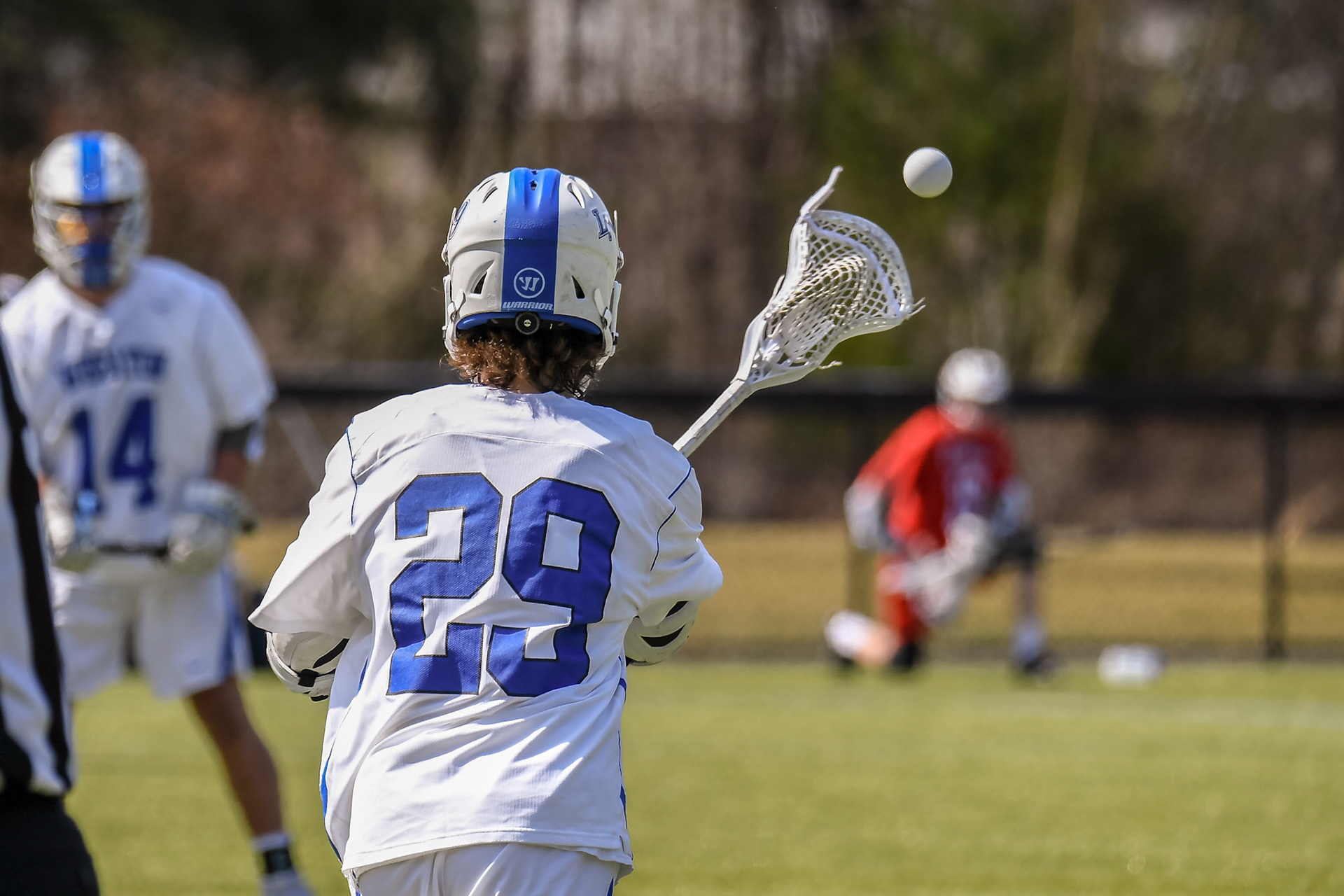 NORTON, MA - APRIL 13, 2019: Wheaton College Lacrosse vs Clark University (Photo by Keith Sliney).