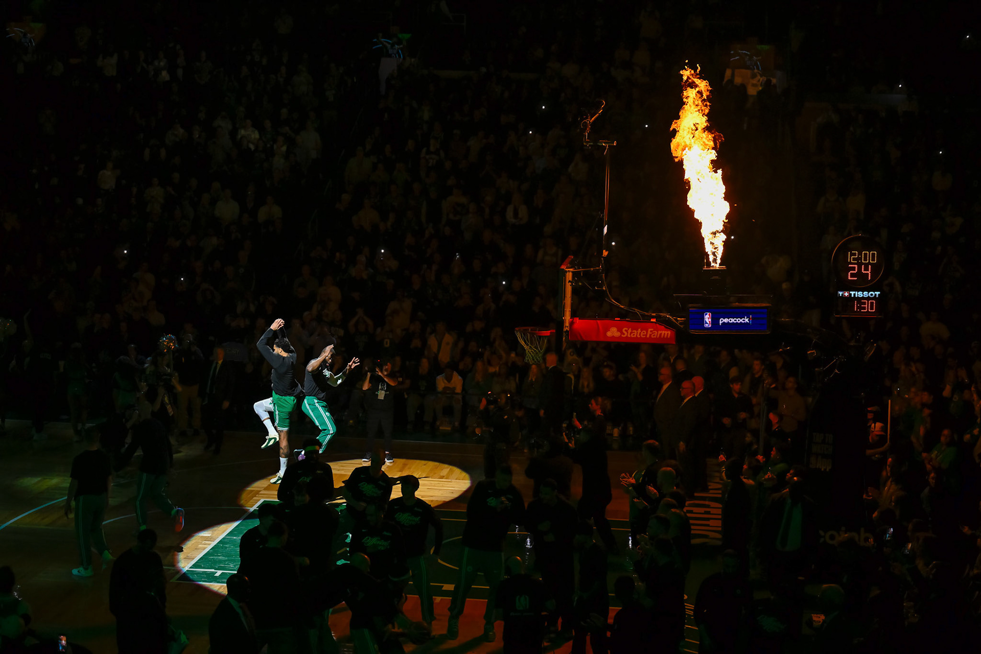 BOSTON, MA - APRIL 21, 2026: Boston Celtics vs Philadelphia 76ers in Round 1 Game 2 of the 2026 NBA Playoffs at TD Garden (Photo by Keith Sliney).