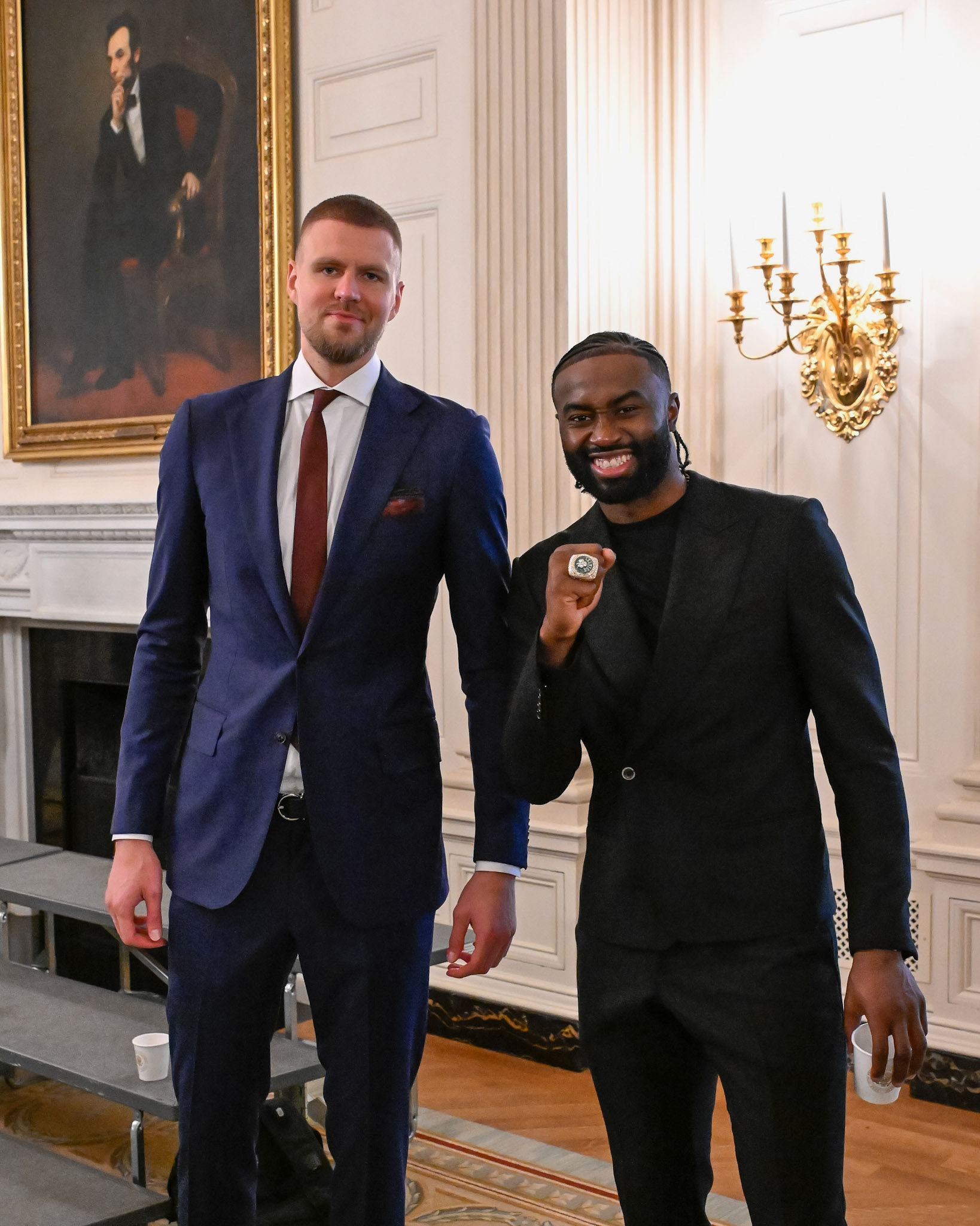 WASHINGTON DC - NOVEMBER 21, 2024: Boston Celtics visit the President Joe Biden at White House in Washington DC to celebrate their 2024 NBA Championship (Photo by Keith Sliney).