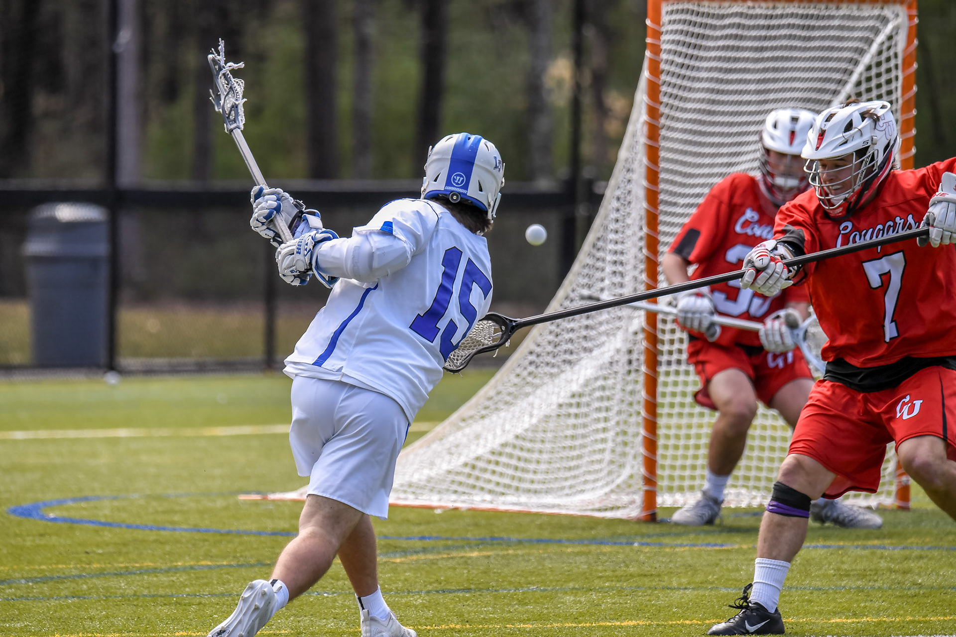 NORTON, MA - APRIL 13, 2019: Wheaton College Lacrosse vs Clark University (Photo by Keith Sliney).