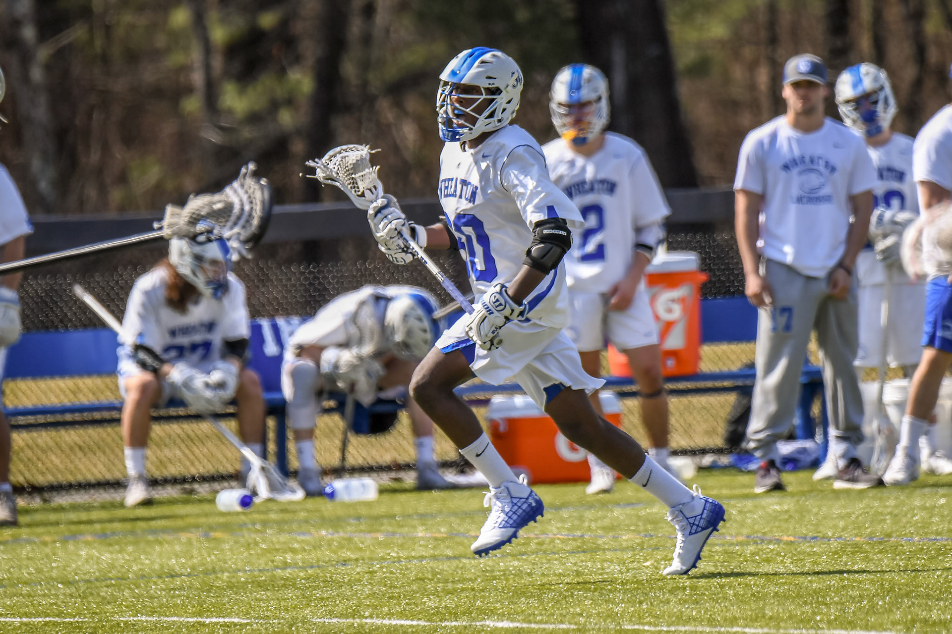 NORTON, MA - APRIL 13, 2019: Wheaton College Lacrosse vs Clark University (Photo by Keith Sliney).