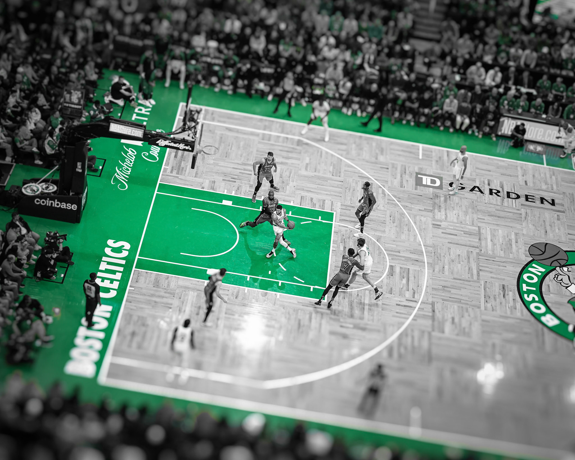 BOSTON, MA - MARCH 8, 2025: Boston Celtics vs Los Angeles Lakers at TD Garden (Photo by Keith Sliney).