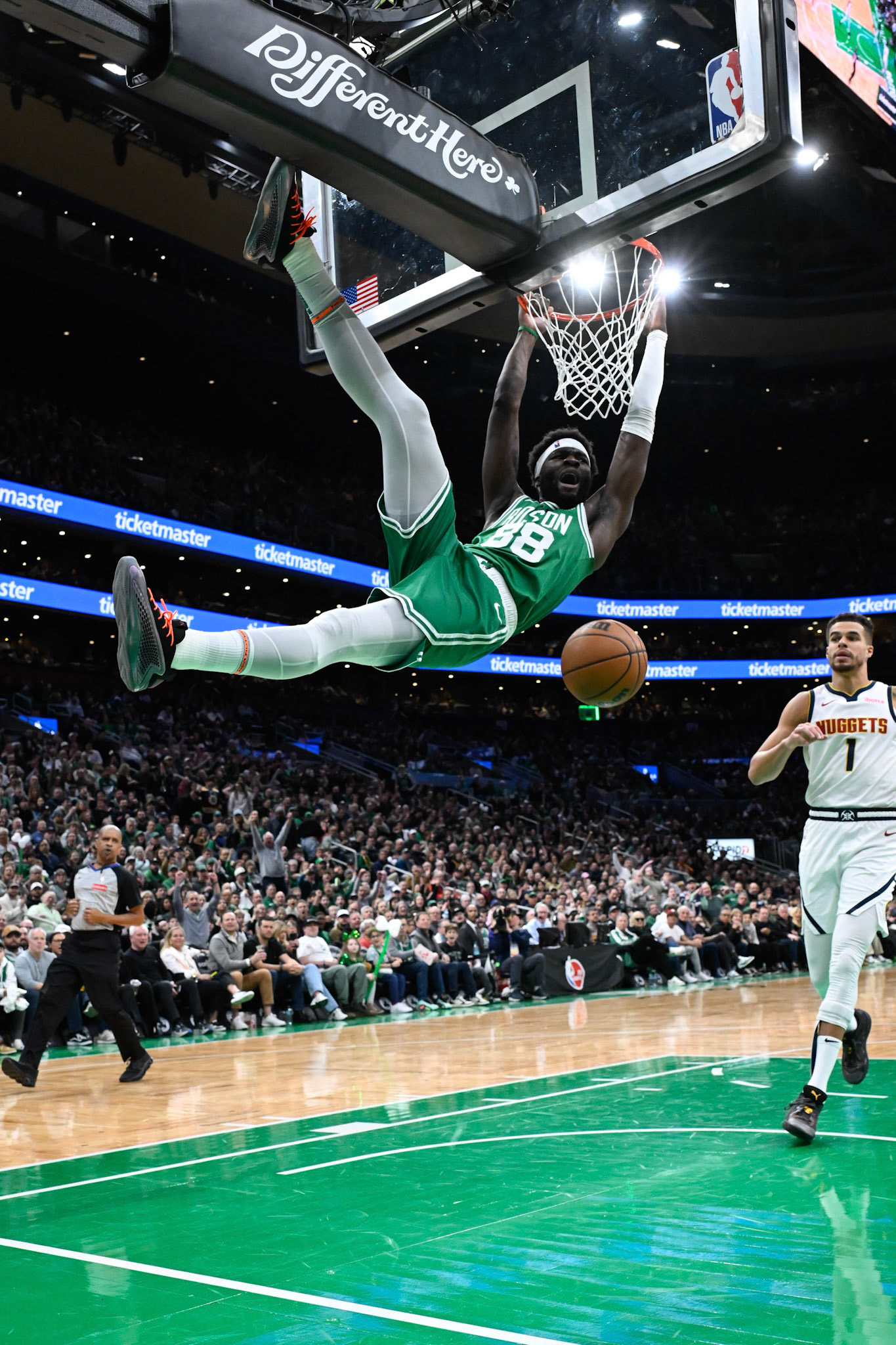 BOSTON, MA - MARCH 2, 2025: Boston Celtics vs Denver Nuggets at TD Garden (Photo by Keith Sliney).