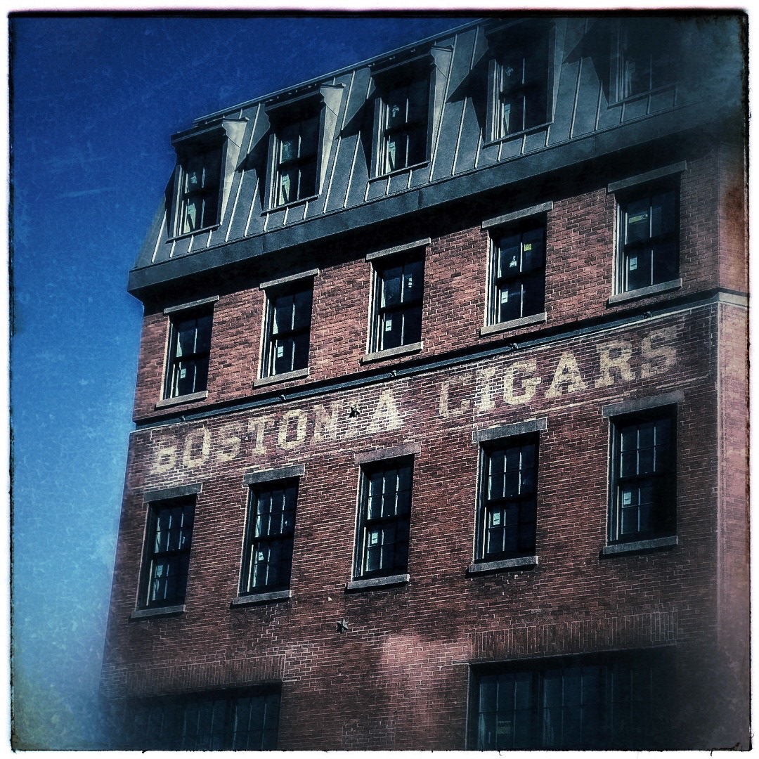 94. Bostonia Cigars Sign ••• On the corner of Blackstone and Hanover Streets stands this beautiful old building which still displays several ghost signs on all sides. Bostonia Cigars was founded by Frank X. Oberle, who immigrated from Germany in the late 1800s. (#94 of 100 in the Boston Signage Project)