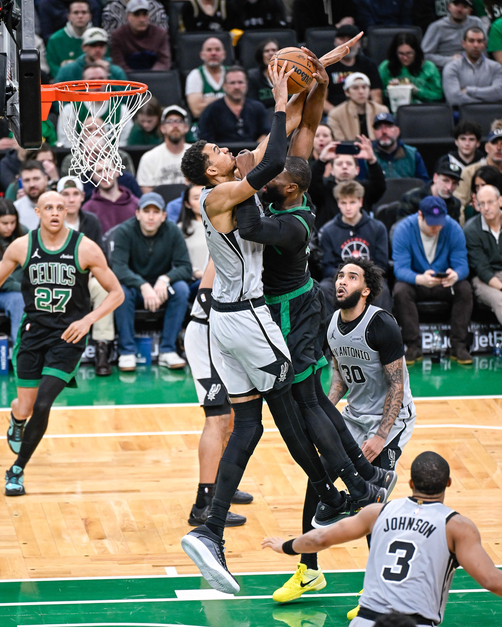 BOSTON, MA - JANUARY 10, 2026: Boston Celtics vs San Antonio Spurs at TD Garden (Photo by Keith Sliney).