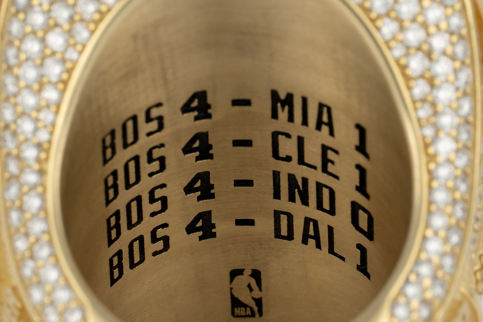 BOSTON, MA - OCTOBER 21, 2024: Photography shoot of the Boston Celtics 2024 World Championship Rings the day before Opening Night (Photo by Keith Sliney).