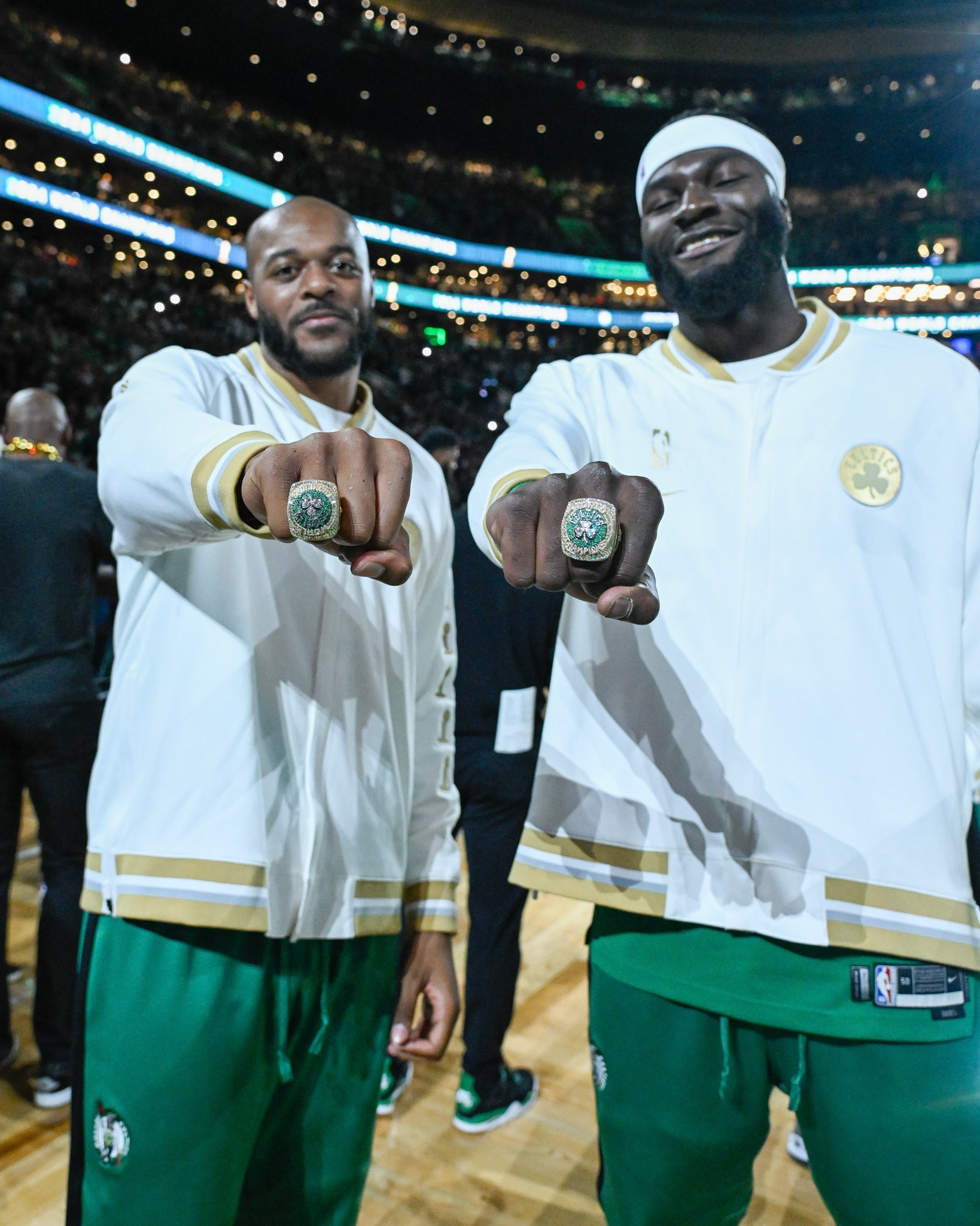 BOSTON, MA - OCTOBER 22, 2024: Boston Celtics vs New York Knicks on Banner Night at TD Garden (Photo by Keith Sliney).