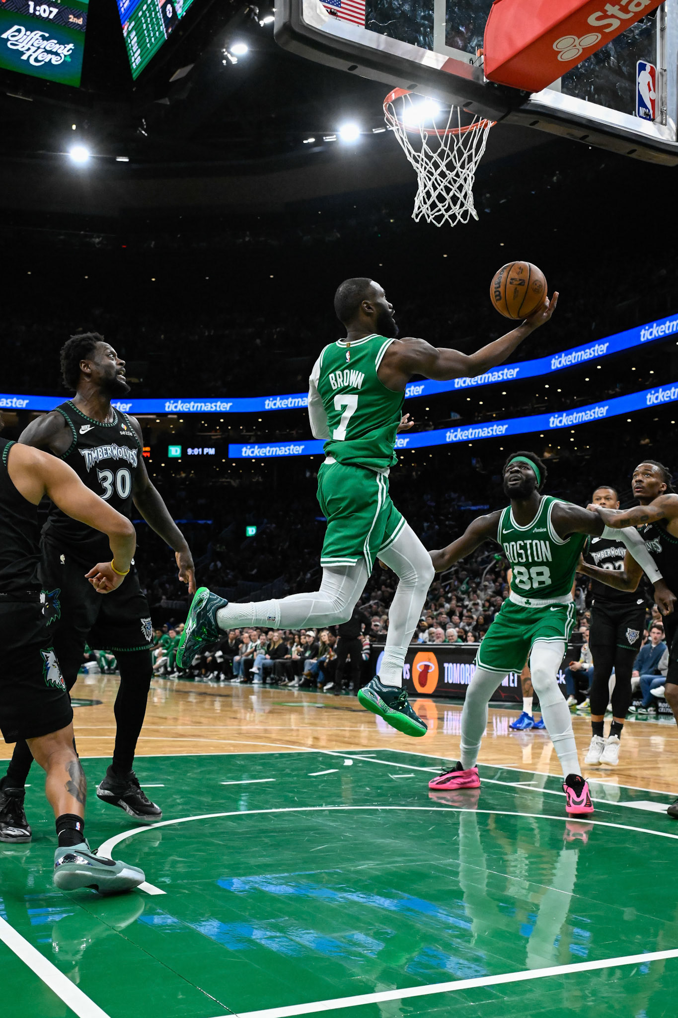 BOSTON, MA - MARCH 22, 2026: Boston Celtics vs Minneapolis Timberwolves at TD Garden (Photo by Keith Sliney).