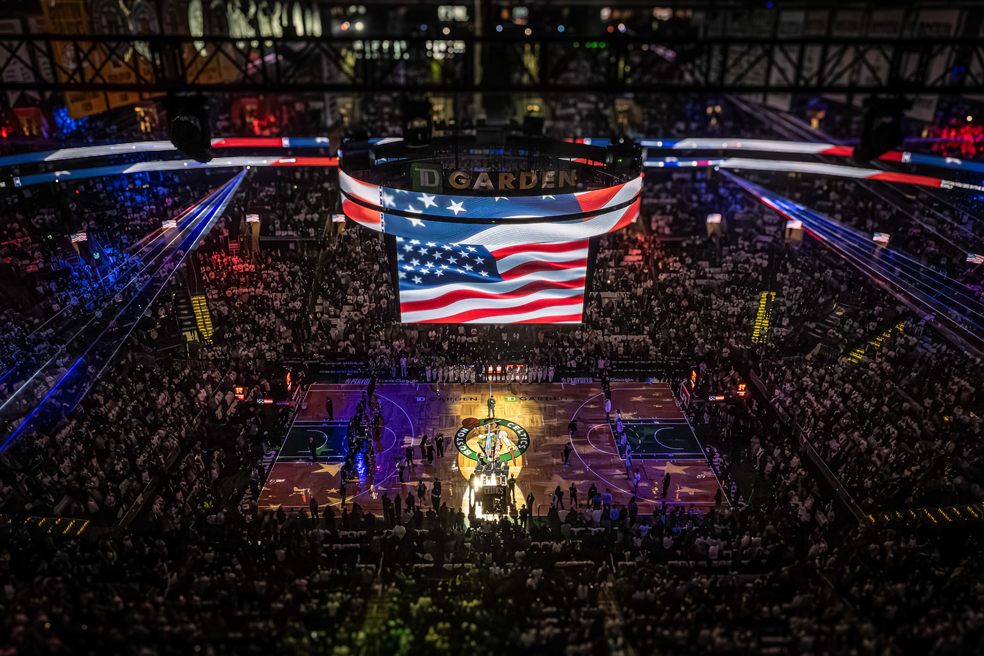 BOSTON, MA - APRIL 19, 2026: Boston Celtics vs Philadelphia 76ers in Round 1 Game 1 of the 2026 NBA Playoffs at TD Garden (Photo by Keith Sliney).