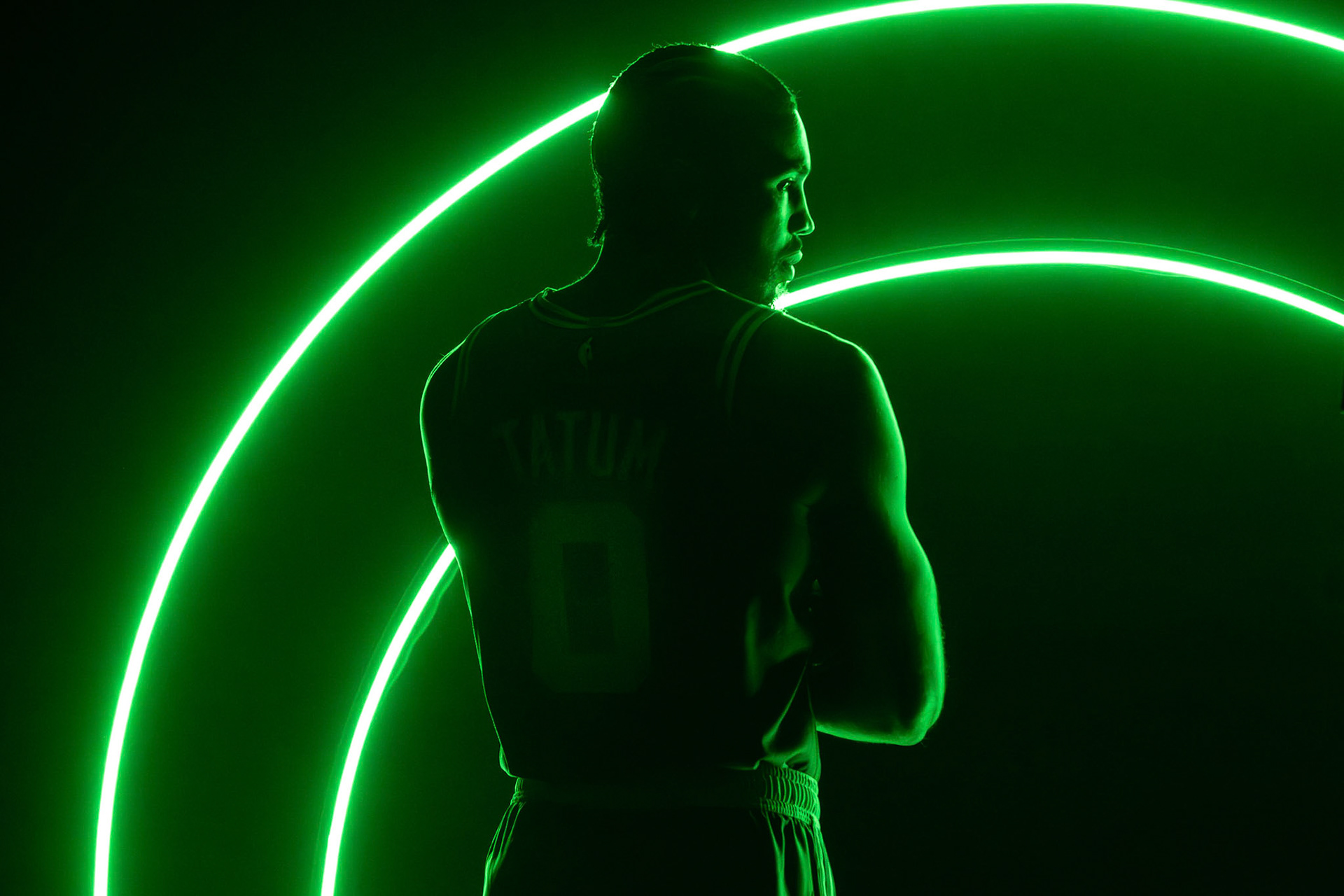 BOSTON, MA - SEPTEMBER 29, 2025: Boston Celtics players pose for Media Day photos at WGBH Studios prior to the 2025-26 NBA season (Photo by Keith Sliney).