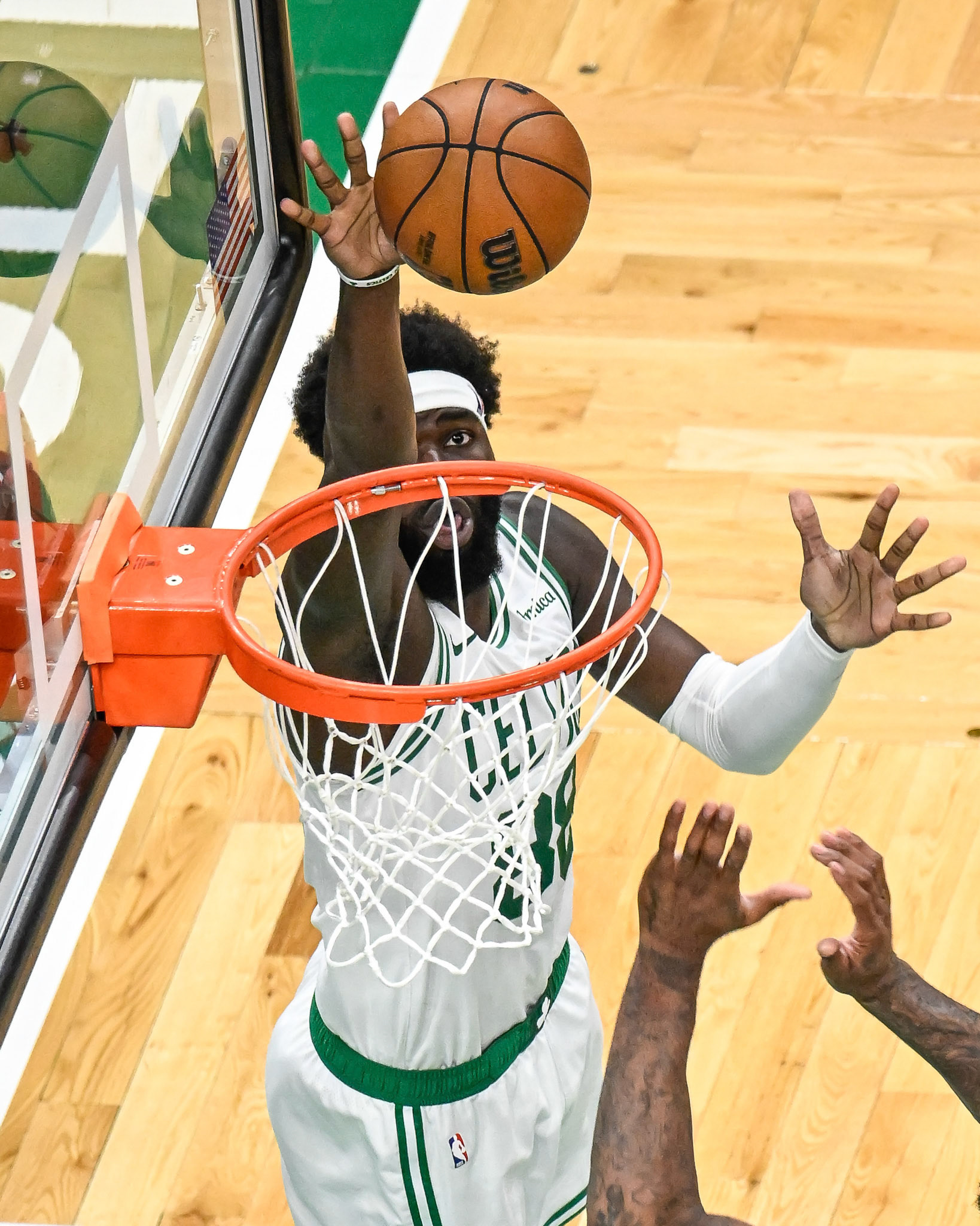 BOSTON, MA - APRIL 19, 2026: Boston Celtics vs Philadelphia 76ers in Round 1 Game 1 of the 2026 NBA Playoffs at TD Garden (Photo by Keith Sliney).