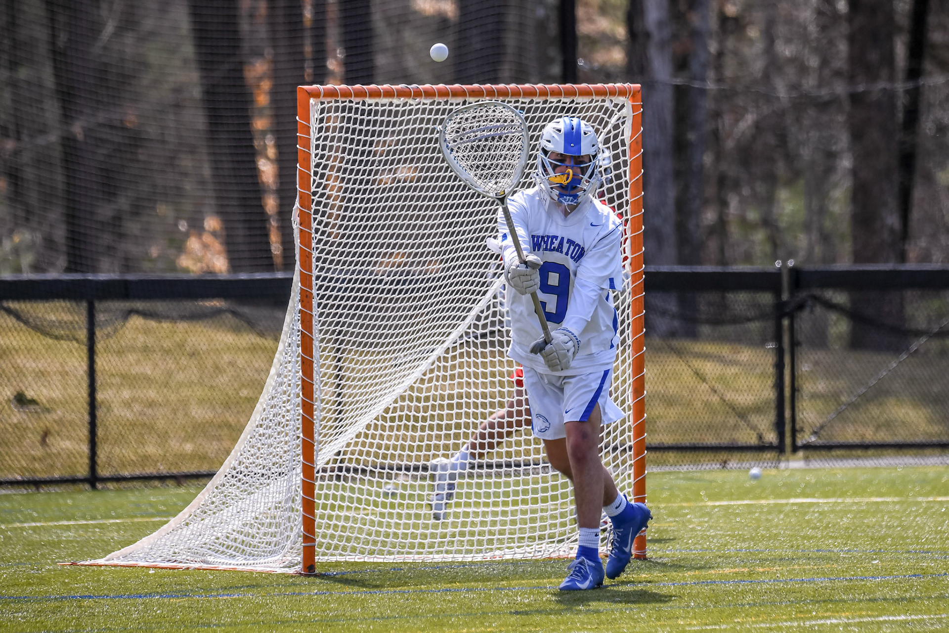 NORTON, MA - APRIL 13, 2019: Wheaton College Lacrosse vs Clark University (Photo by Keith Sliney).