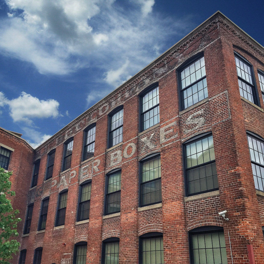 97. Paper Boxes Sign in Chelsea ••• The Atlas Lofts is a thriving 53-unit apartment building in a redeveloped area of Chelsea. In the early 1900s it was the location of a cardboard box factory that served much of New England. The developers wisely retained the century-old signage. (#97 of 100 in the Boston Signage Project)
