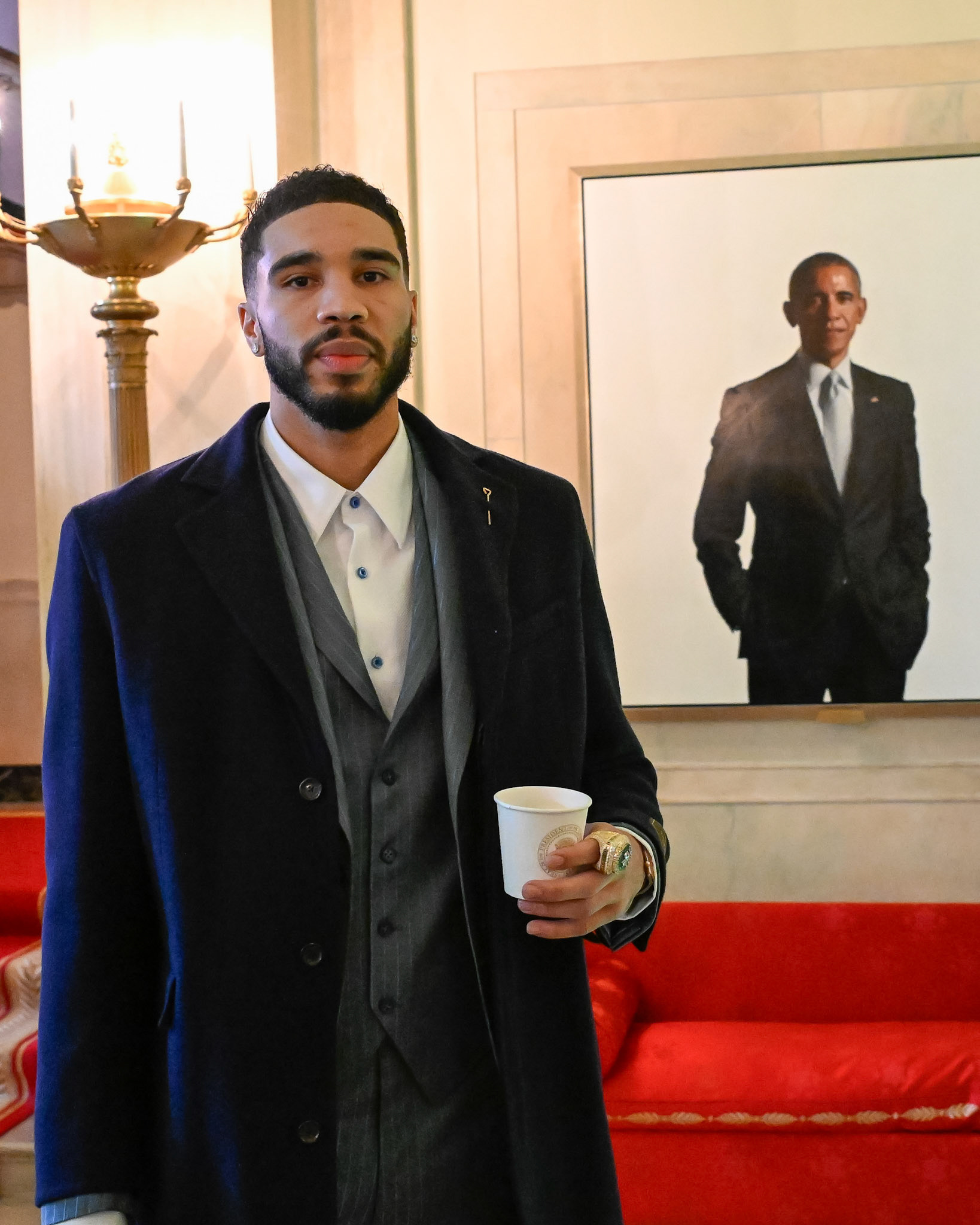 WASHINGTON DC - NOVEMBER 21, 2024: Boston Celtics visit the President Joe Biden at White House in Washington DC to celebrate their 2024 NBA Championship (Photo by Keith Sliney).