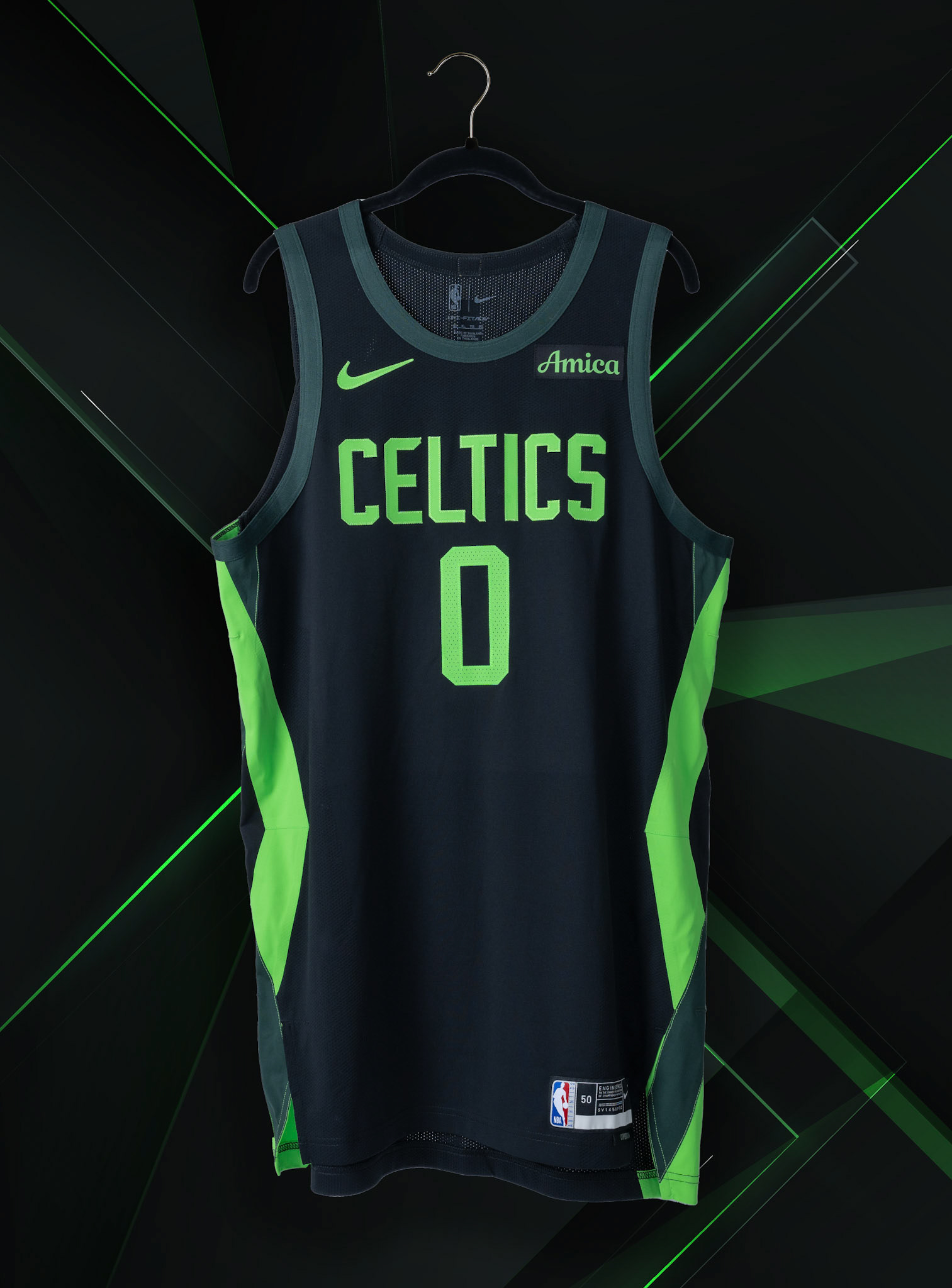 BRADFORD, MA - NOVEMBER 2, 2024: Product photography shoot of Celtics 24-25 City Edition Uniforms at Valyrian Studio (Photo by Keith Sliney).