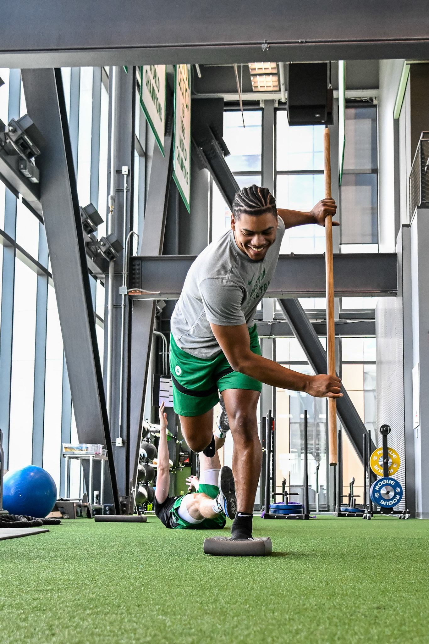 BOSTON, MA - AUGUST 22, 2024: Boston Celtics players workout in the Auerbach Center (Photo by Keith Sliney).