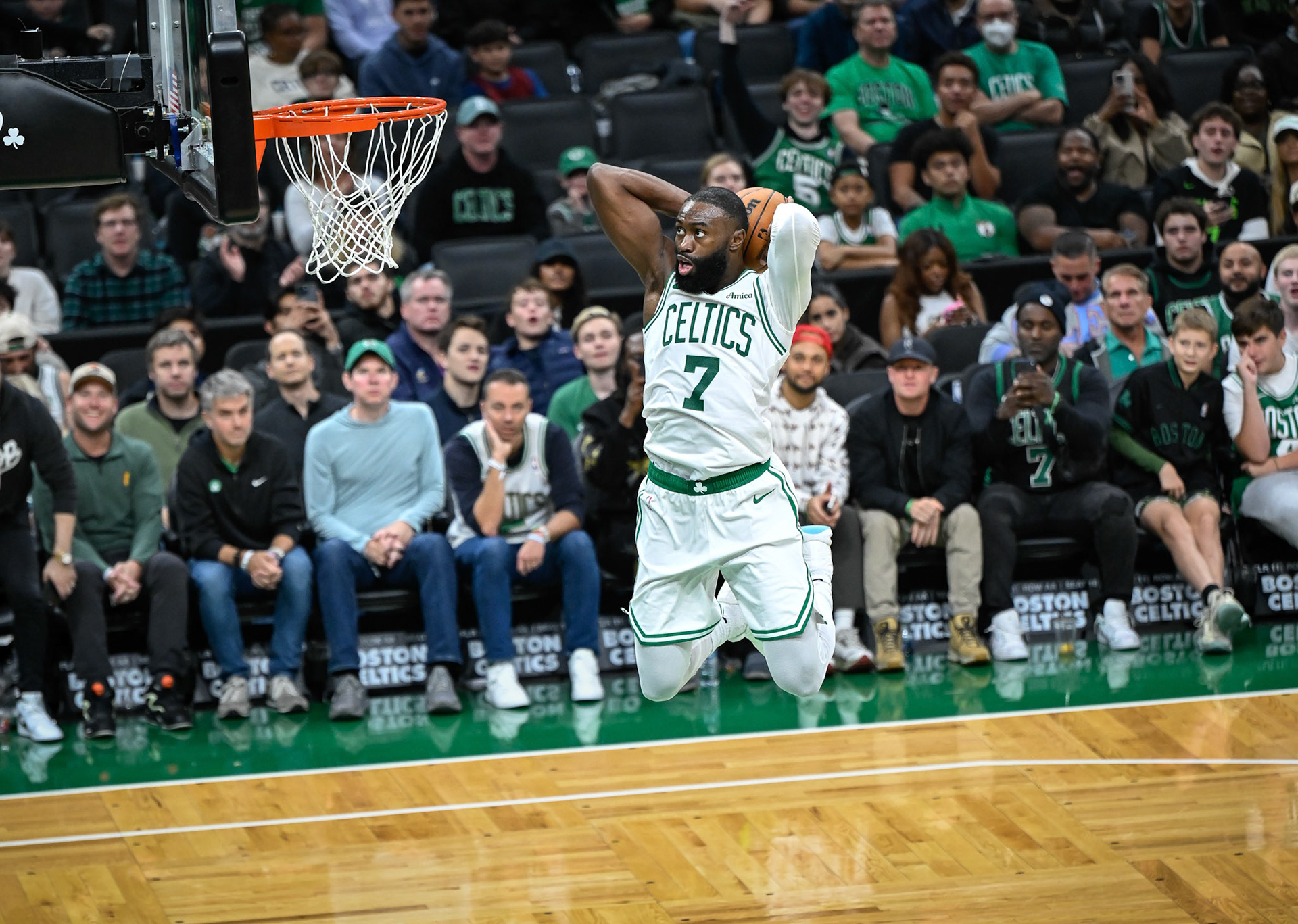 BOSTON, MA - OCTOBER 12, 2025: Boston Celtics vs Cleveland Cavaliers in a preseason game at TD Garden (Photo by Keith Sliney).