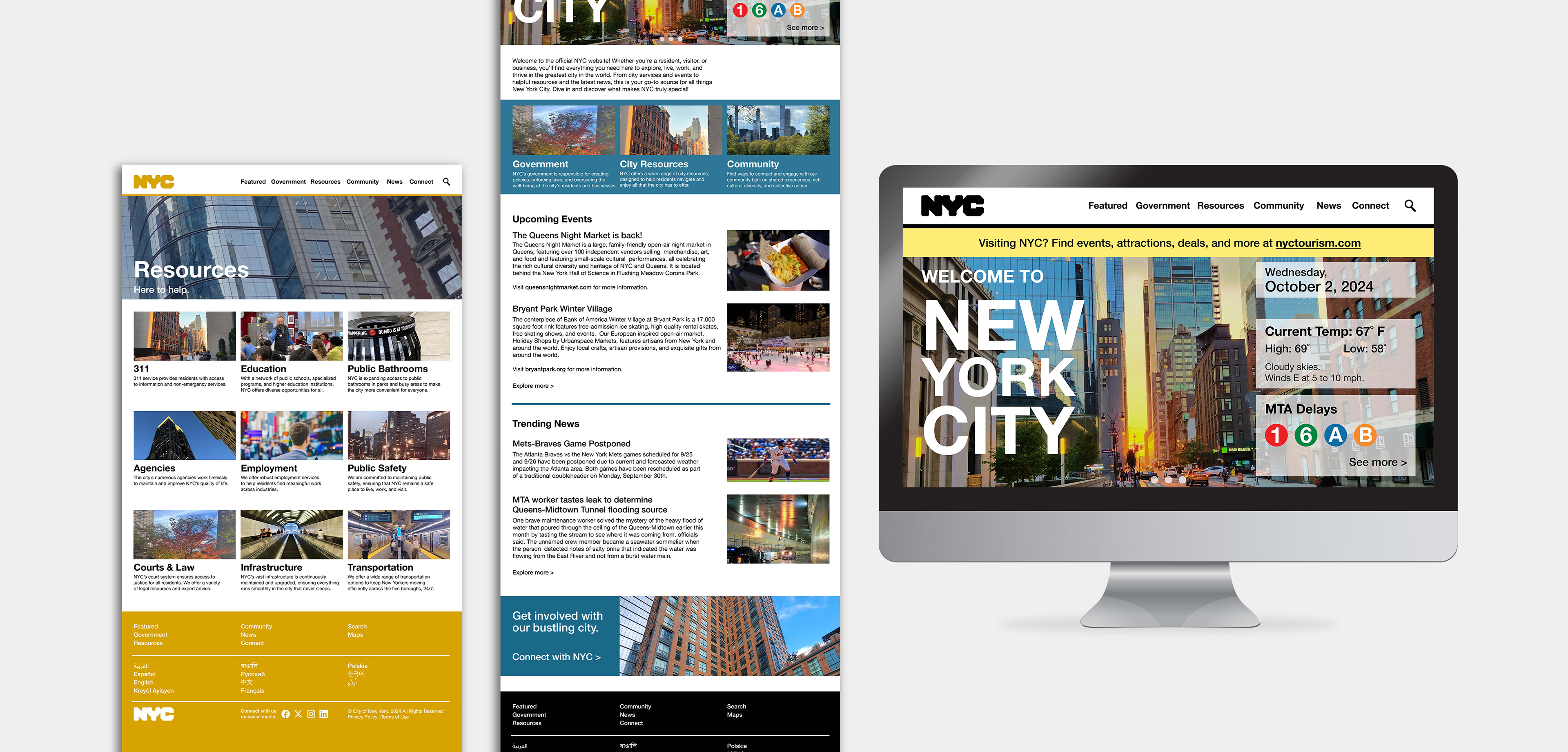 Resources and Home webpages