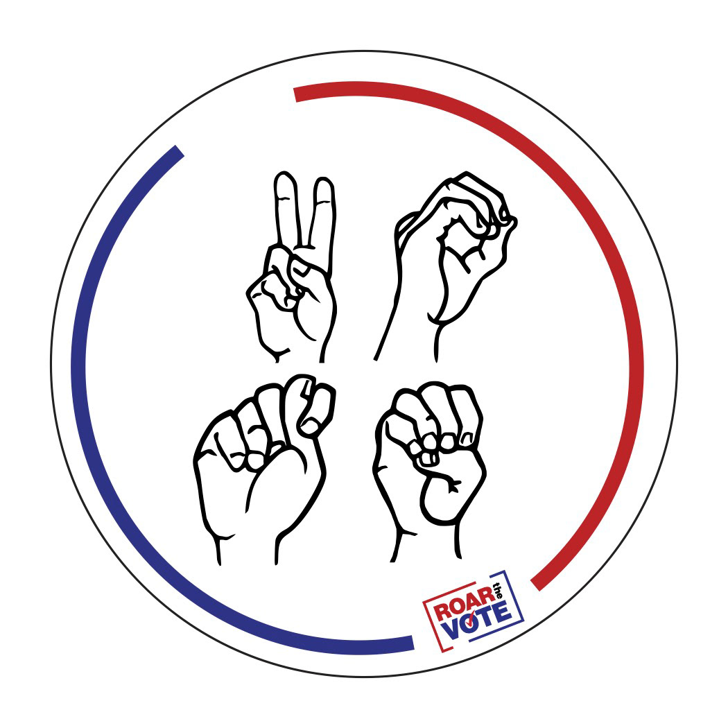 Roar the Vote ASL Sticker/Button
