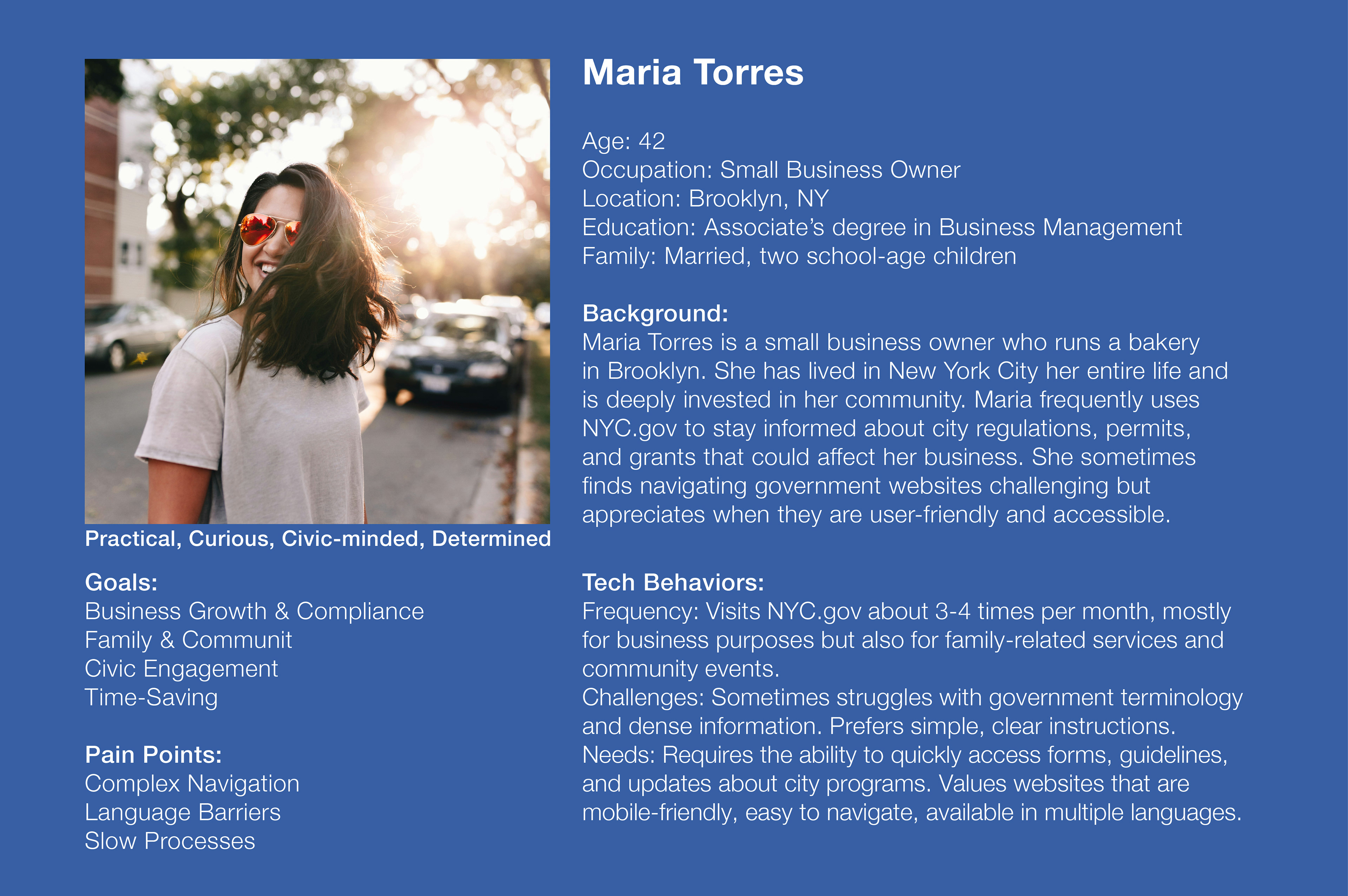 Maria Torres, a mom and small business owner