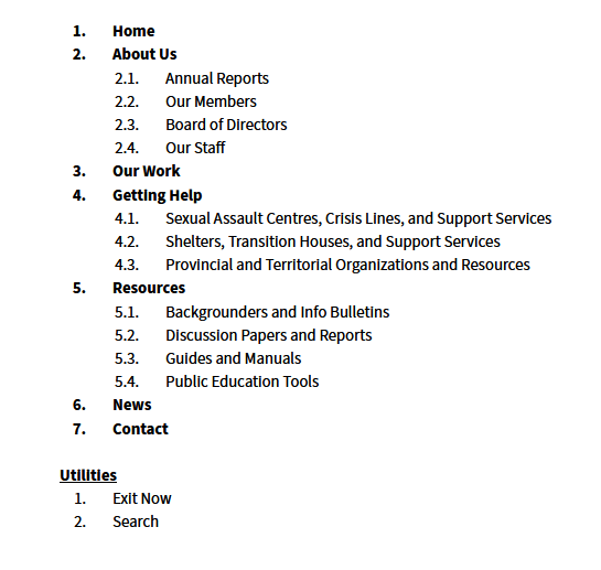 Original EVA Content Categories