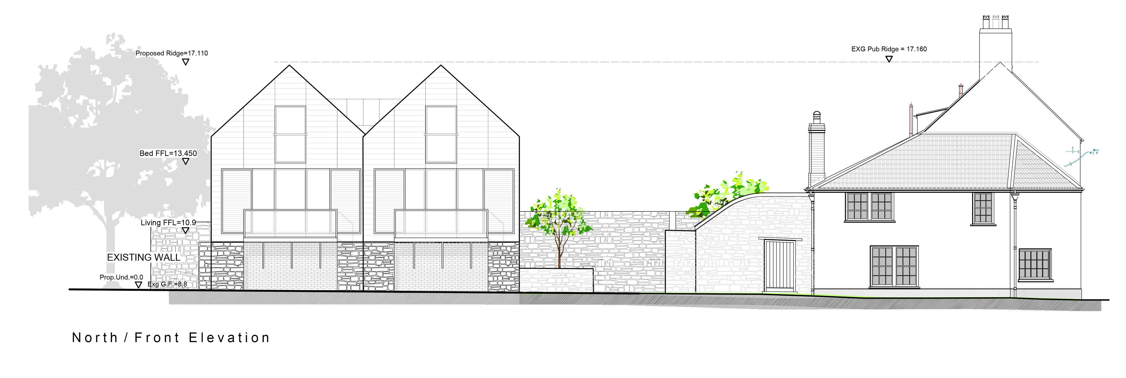 Bridge Inn - Front Elevation