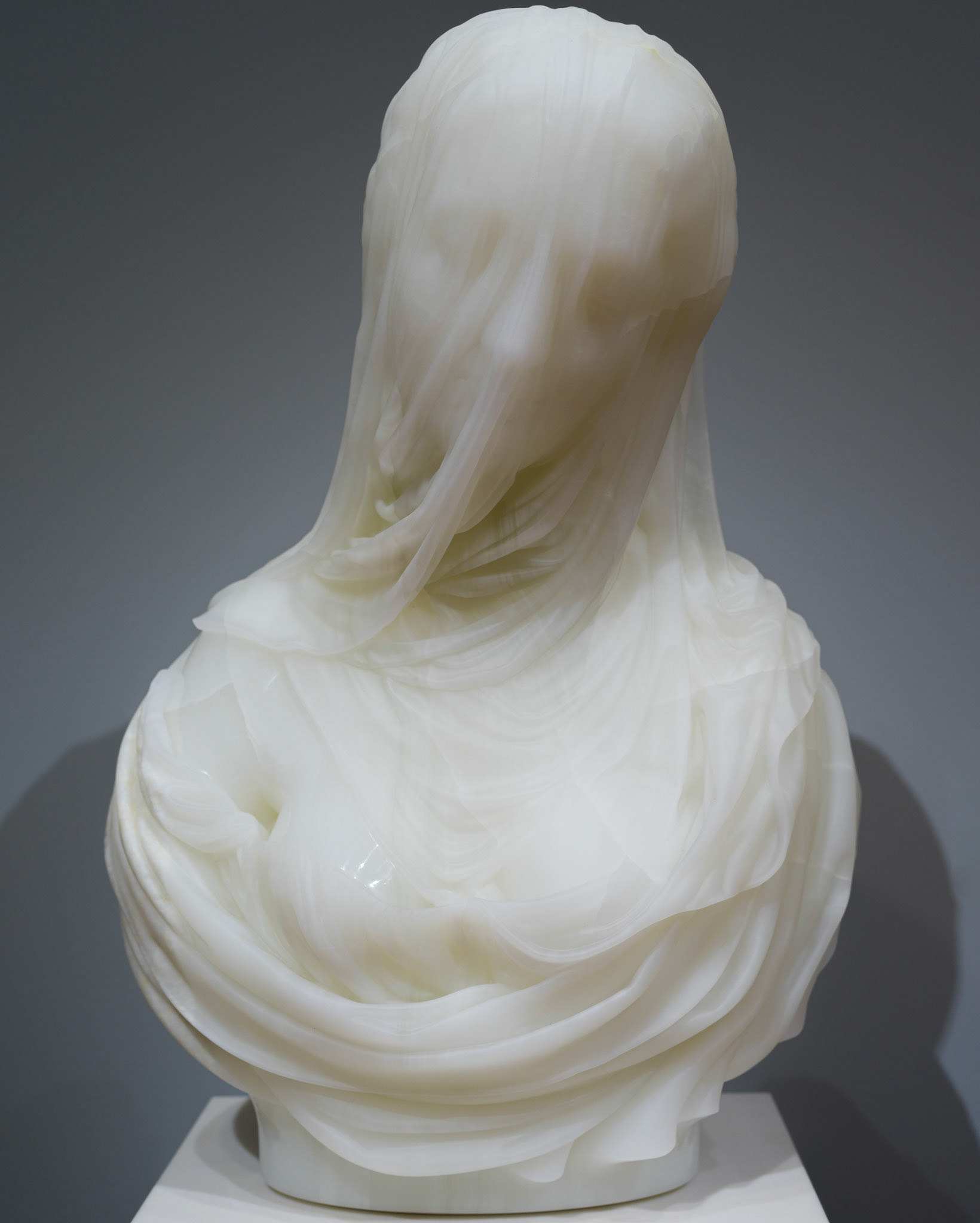 I think it's incredible that a sculptor can do this - show the face thru a veil on marble.
