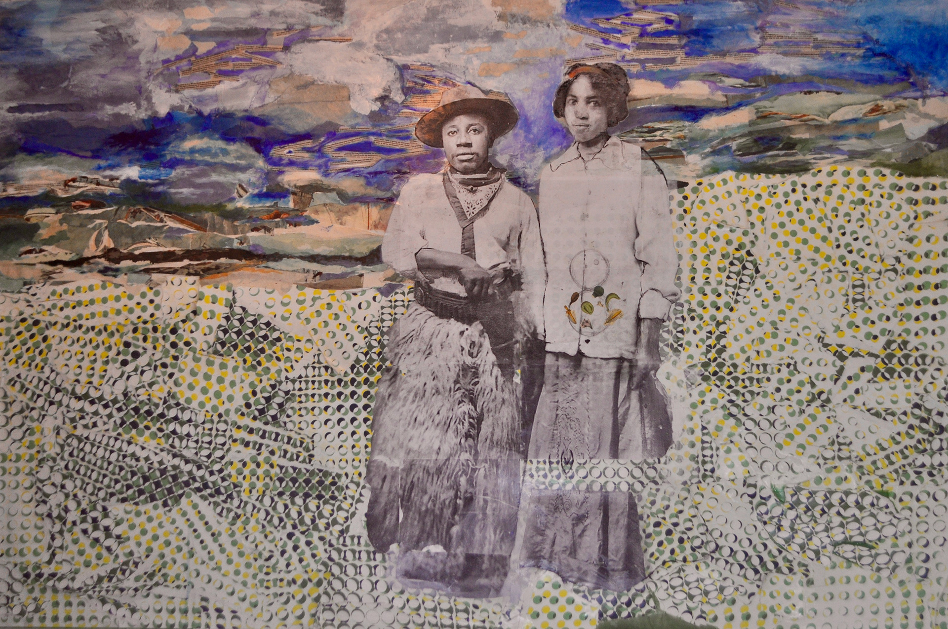 Josephine and her cowboy husband centers the story of a black woman in American Cowboy Mythology. Historians overlook the complexities of our intertwined histories, and the significant role women like her played in the colonization of the western American frontier. They lived lives filled with joy as well as heartache. They were extraordinary in their ability to recover what was repeatedly stolen and by Being moved a nation closer to liberation. Their experience is an American experience. However, their existence was, for the most part, unworthy of documentation, and their full contribution to the making of the United States of America and American mythology ignored. This piece is the first in a series that explores their underappreciated stories of hope, resilience, and success. Though the African presence in the Americas predates the founding of the United States by centuries, this body of work focuses on the presence of African diasporic people in the American Frontier in the late 19th and early 20th centuries.