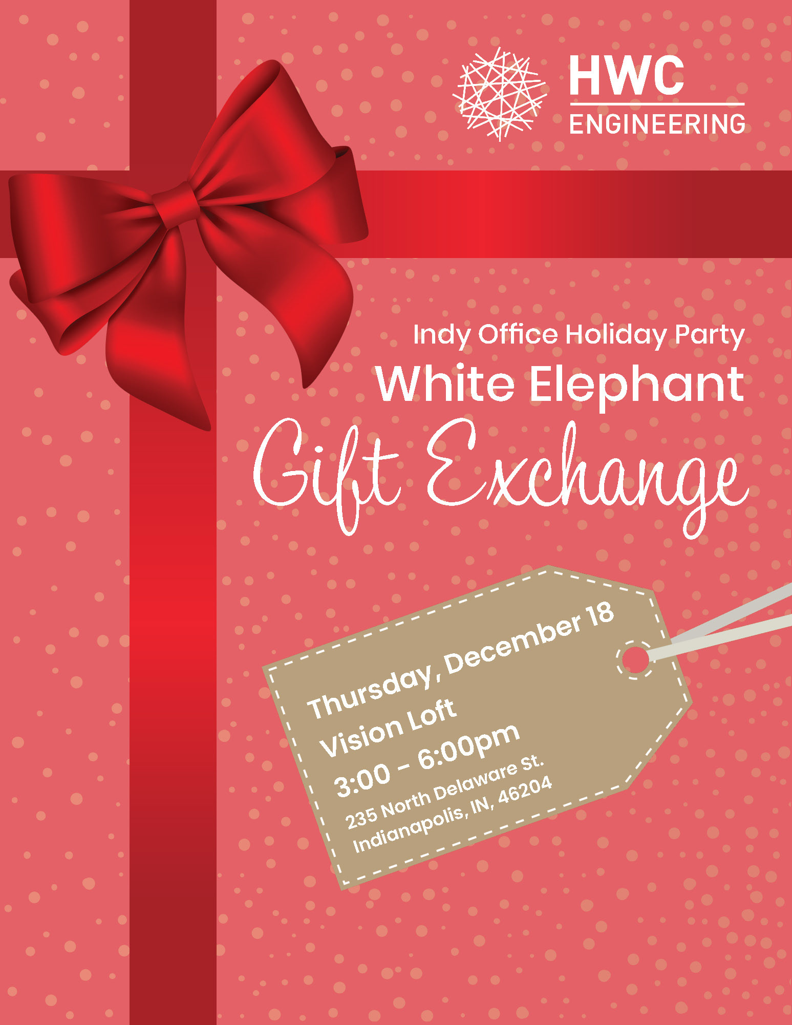 White Elephant Gift Exchange Flyer