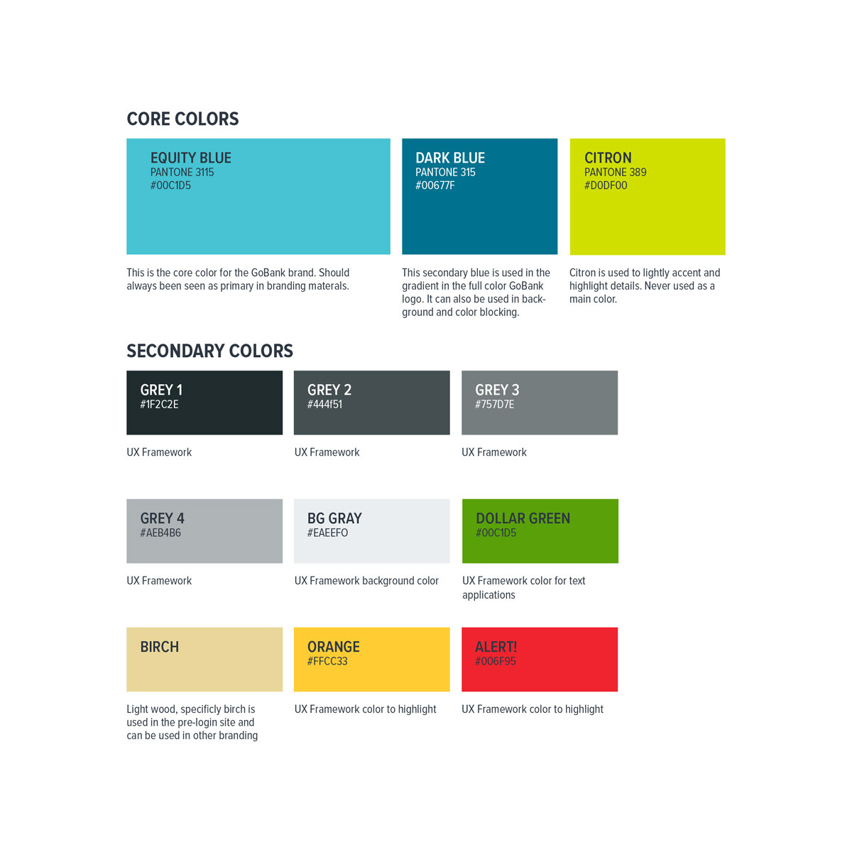 GoBank Color Palette