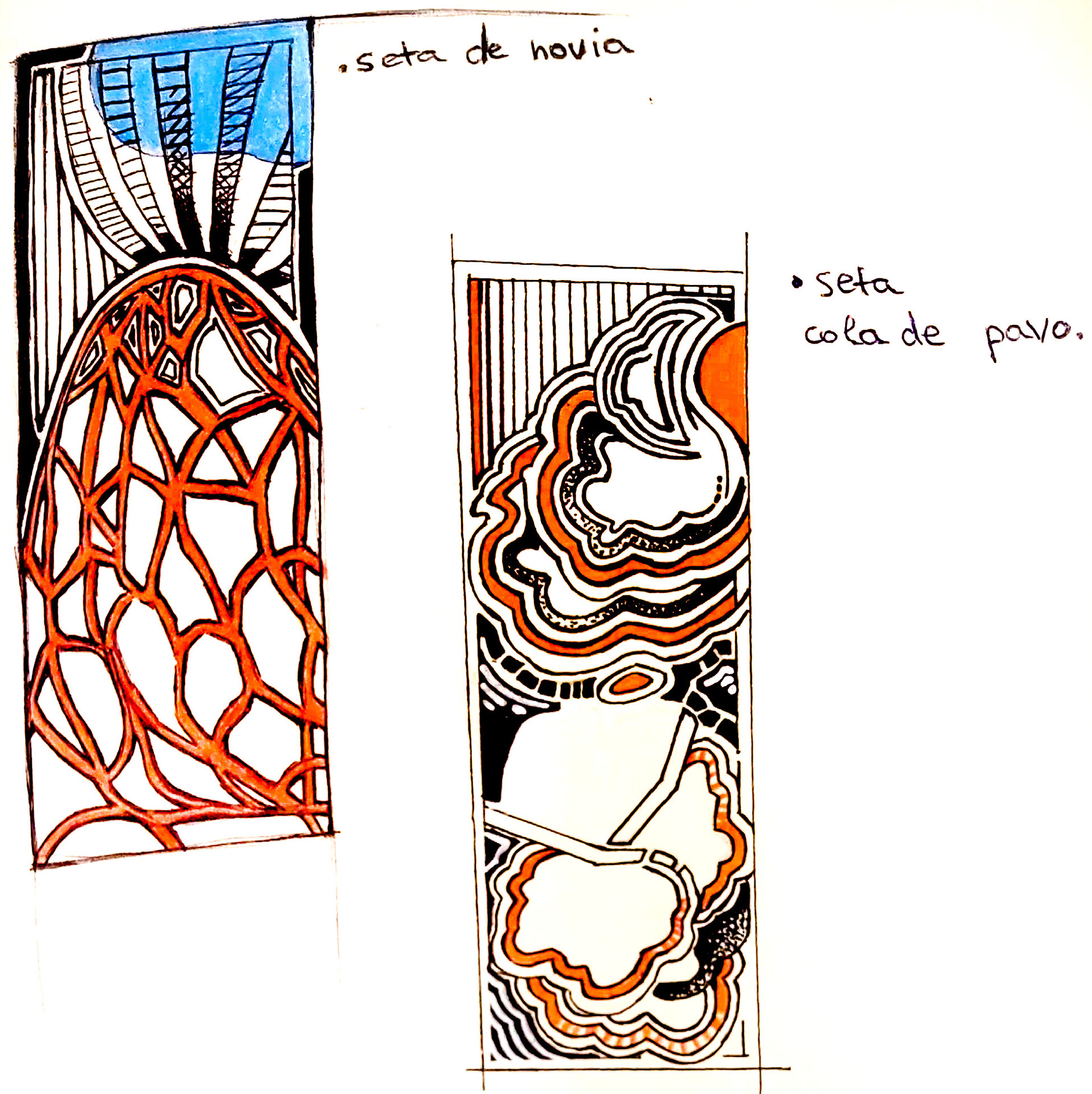 Bocetos marcapáginas.