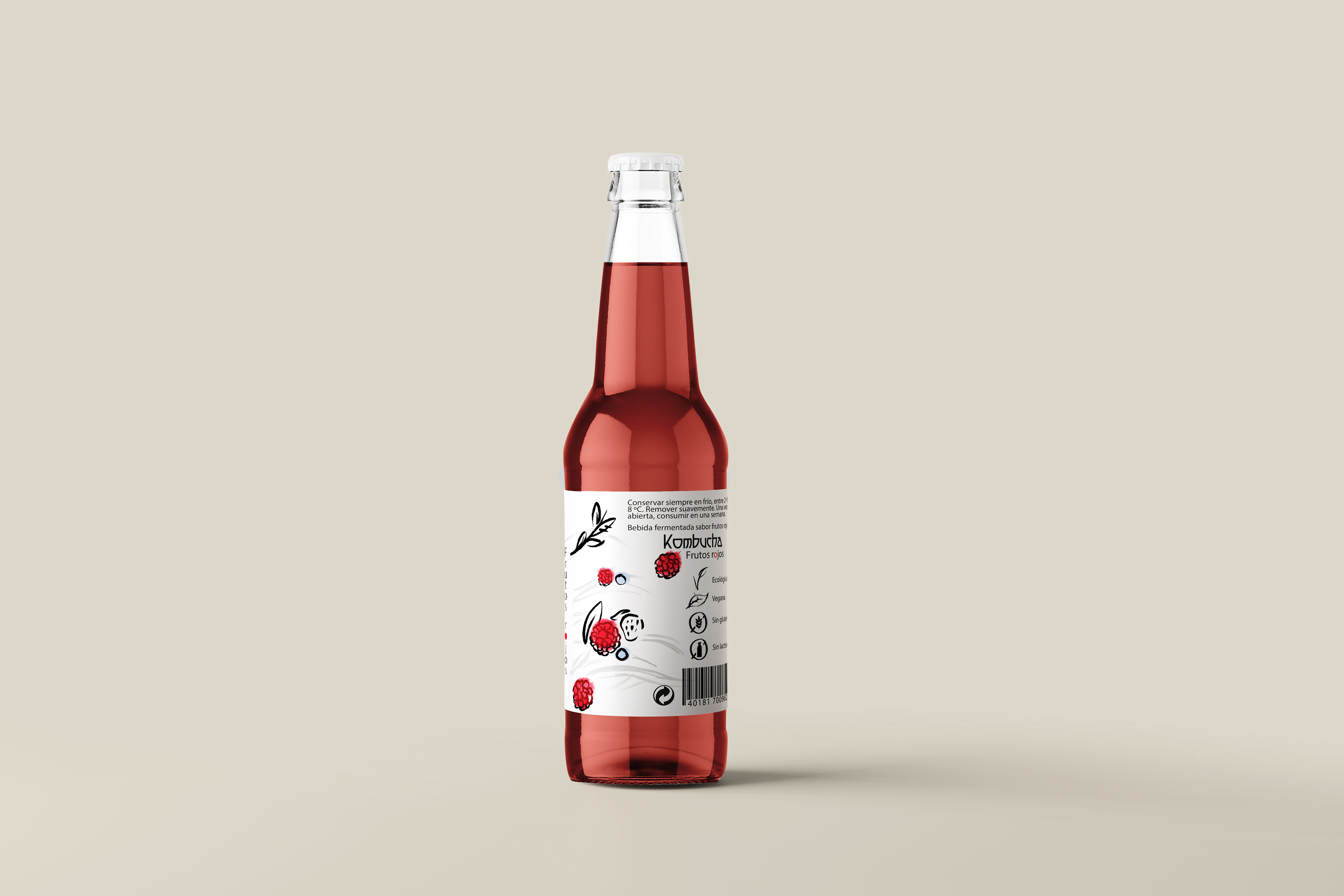 Mockup botella detrás.