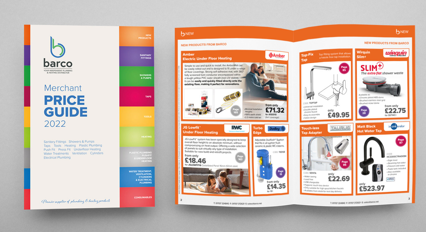 Barco Merchant Product/Price Guide. 224 pages and over 4000 products. I created both, printed and online versions.