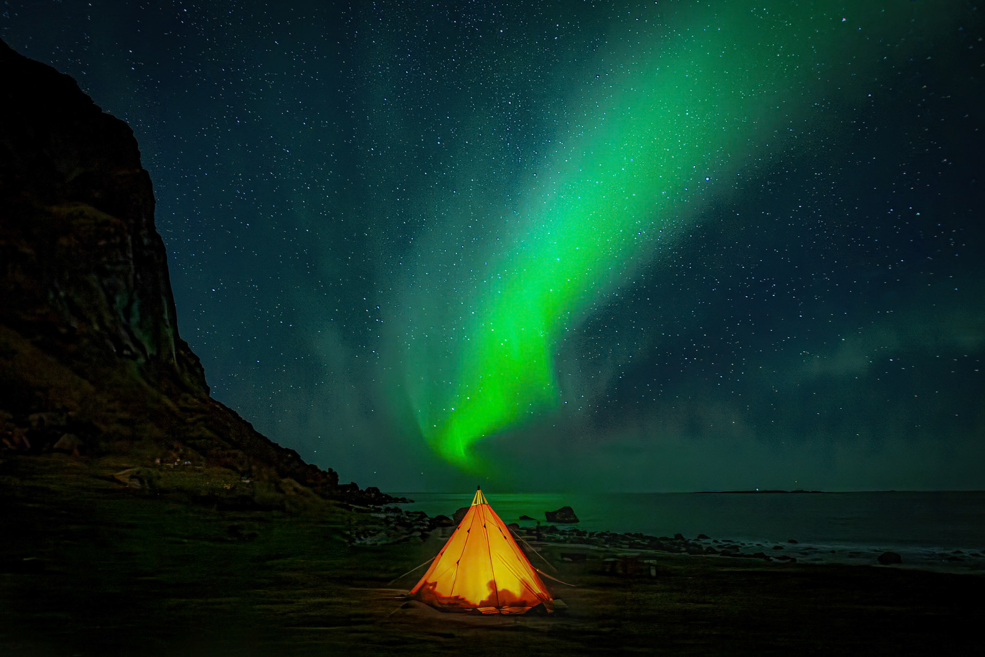 Lofoty'18 "Pod gwiazdami na Uttaleiv Beach"