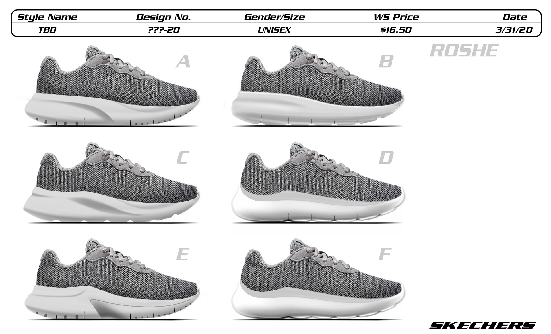 Roshe-like Runner Sketches