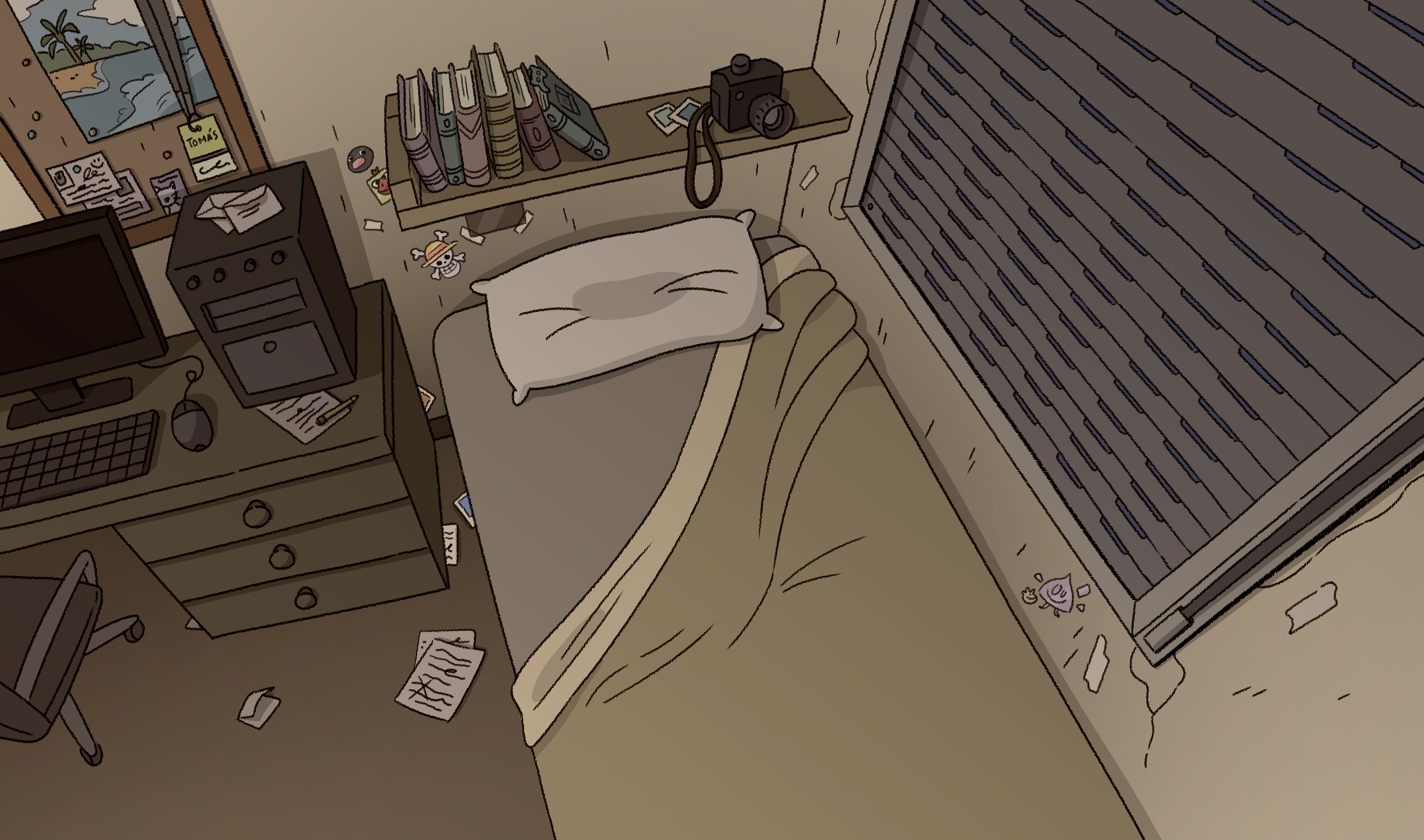 FINAL BACKGROUND FOR EN LA MÁS VIL RUINA - CONCEPT, LINE AND COLOR
