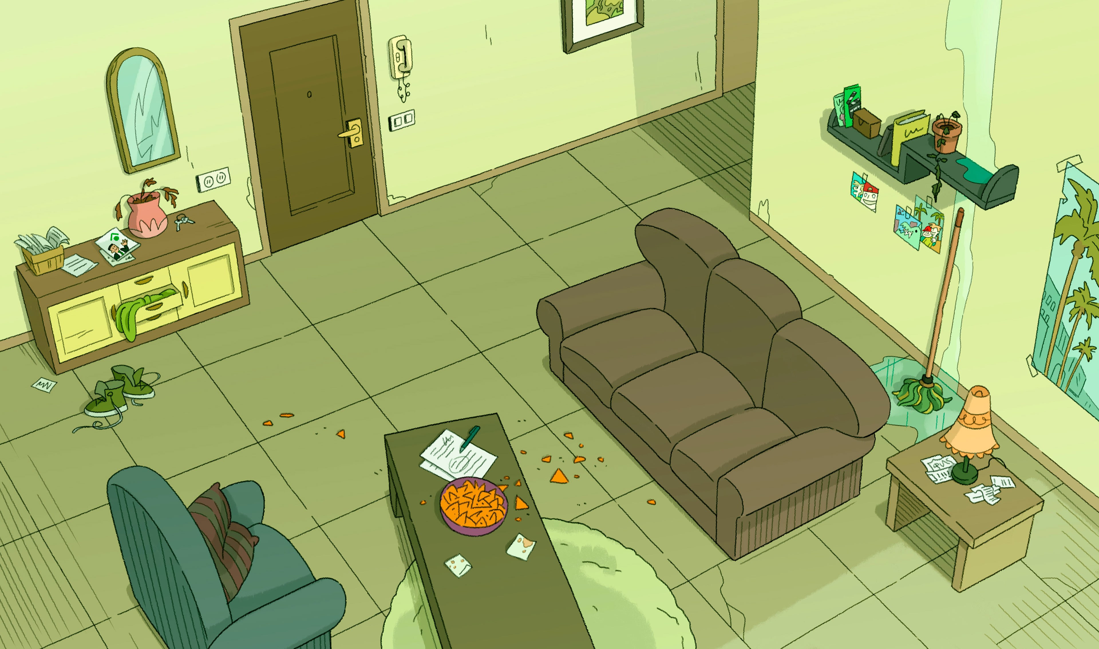 FINAL BACKGROUND FOR EN LA MÁS VIL RUINA - CONCEPT, LINE AND COLOR