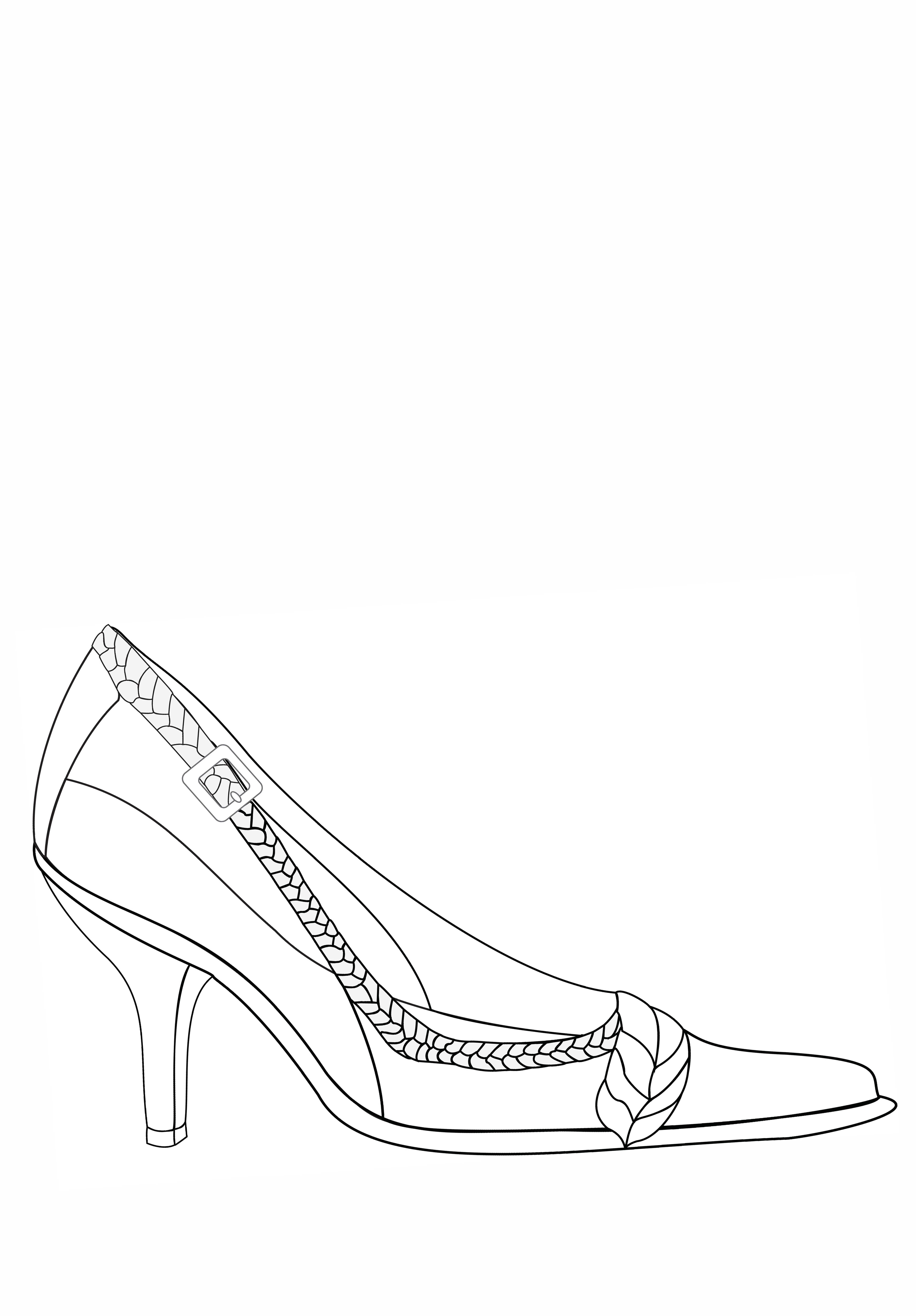 Hair Mare: Braided Slingback Pump / Black Line Sketch