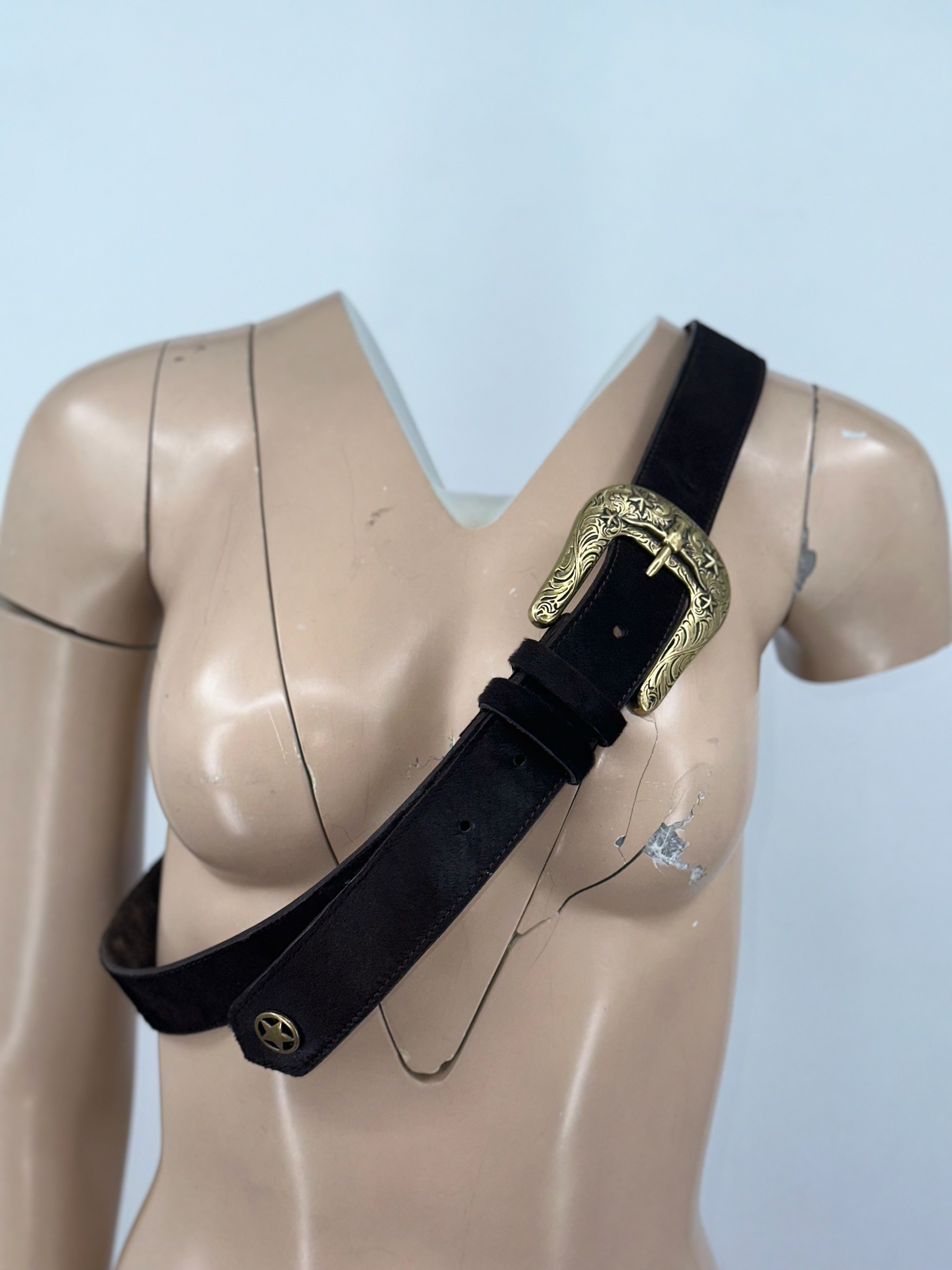 Raw Edge Pony Hair Belt / Fall 2024