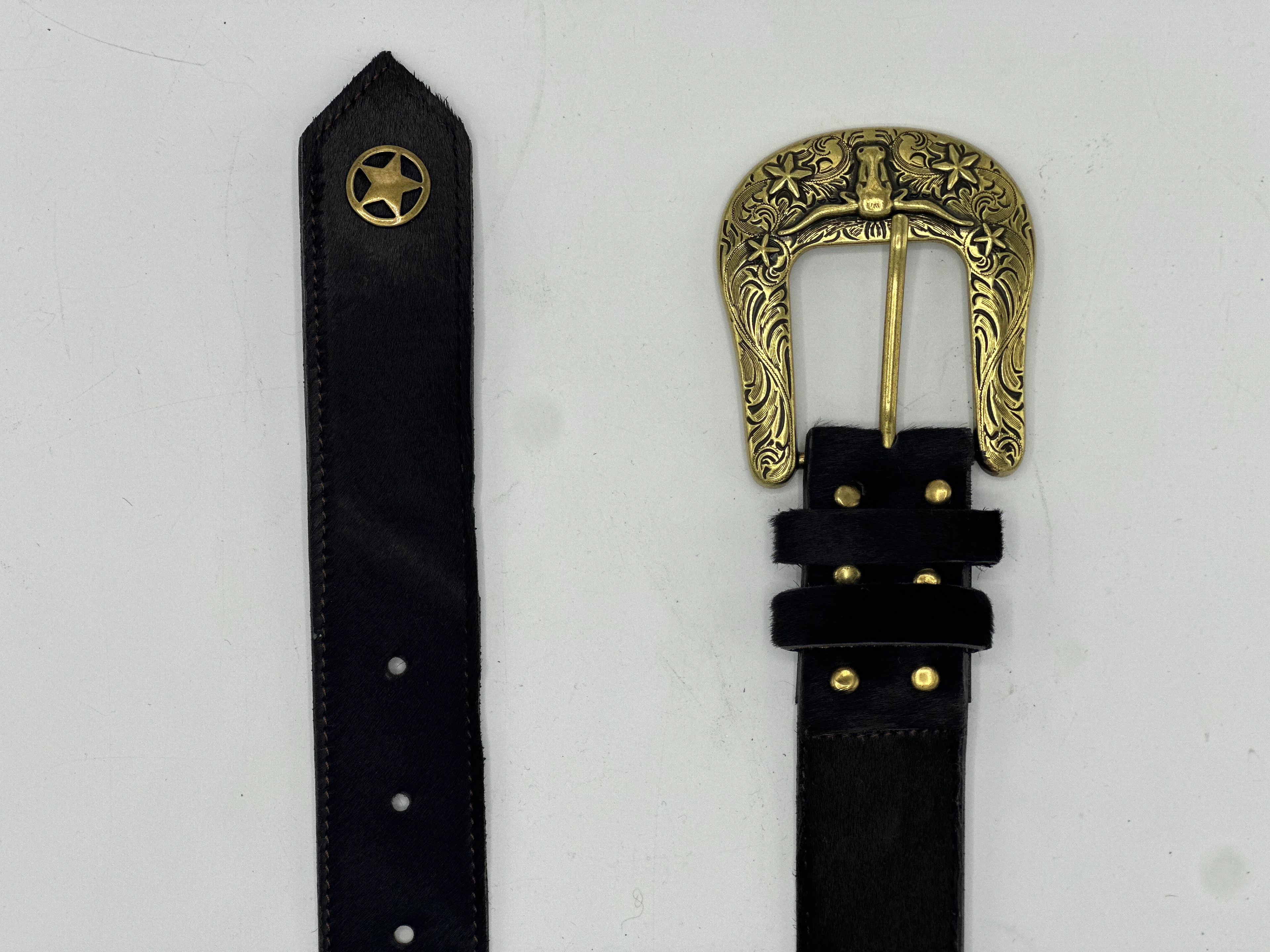 Raw Edge Pony Hair Belt / Fall 2024