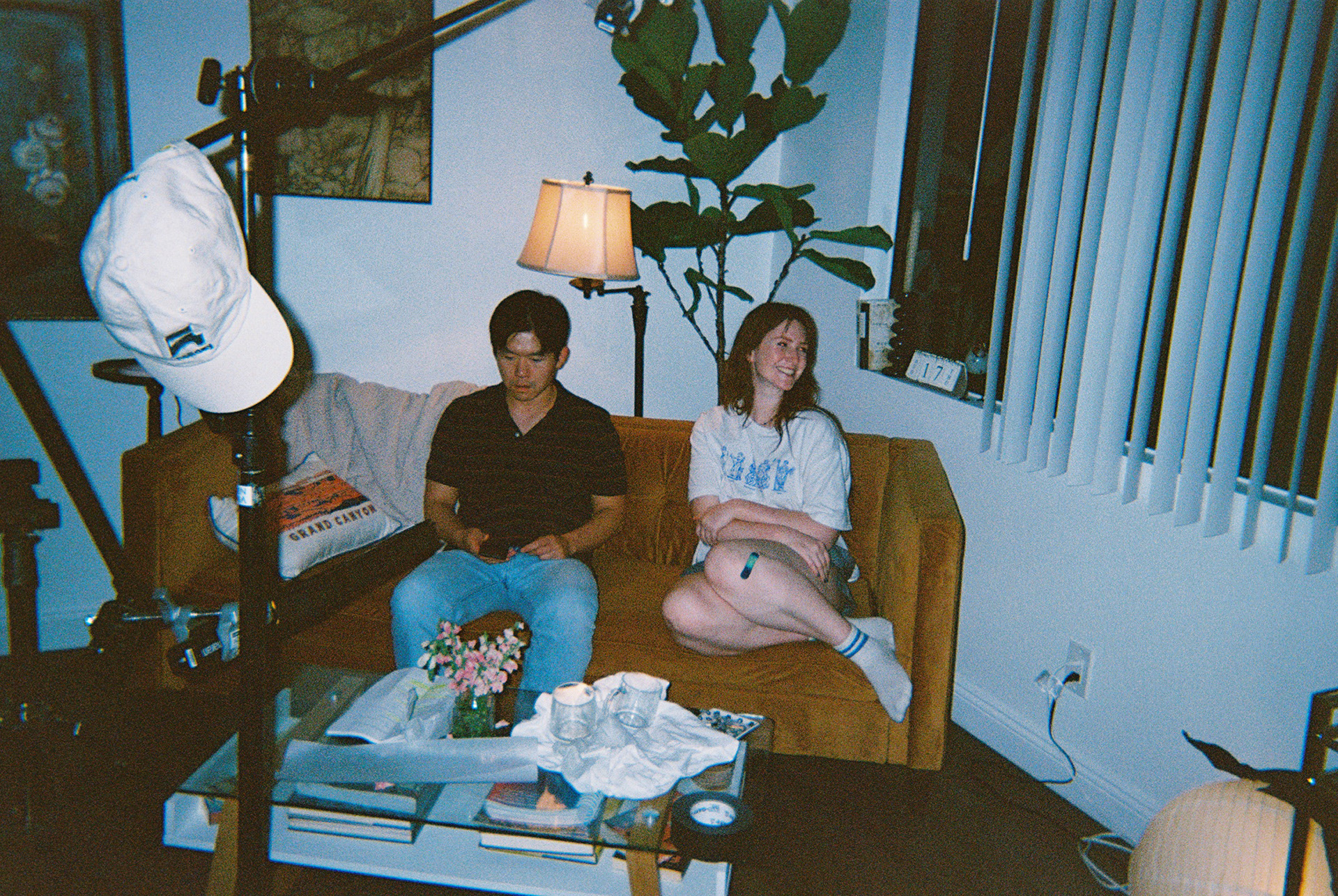 Tatum Miller as "Courtney" and Sam Di as "Russell"