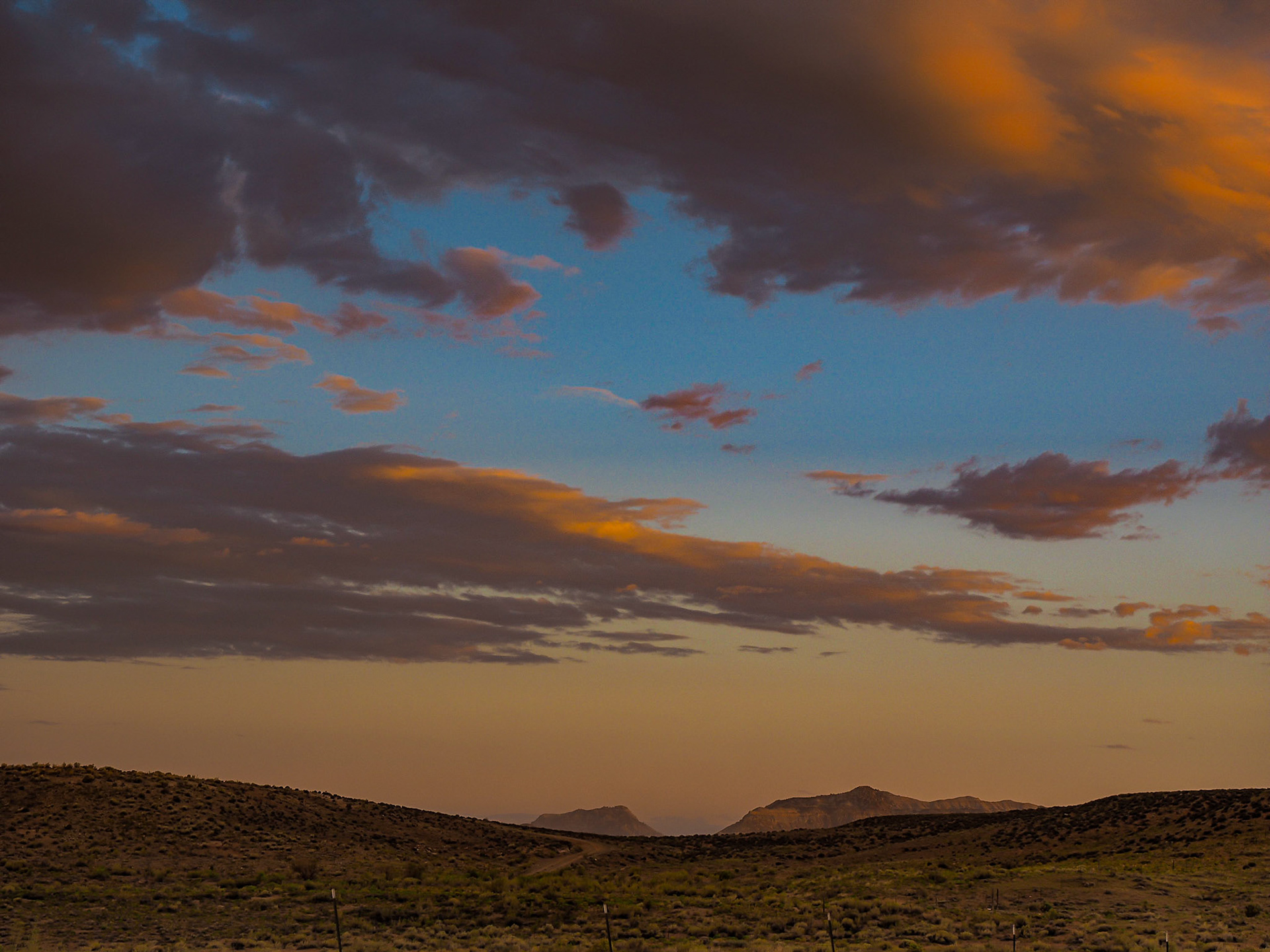 Skies near Bluff, UT