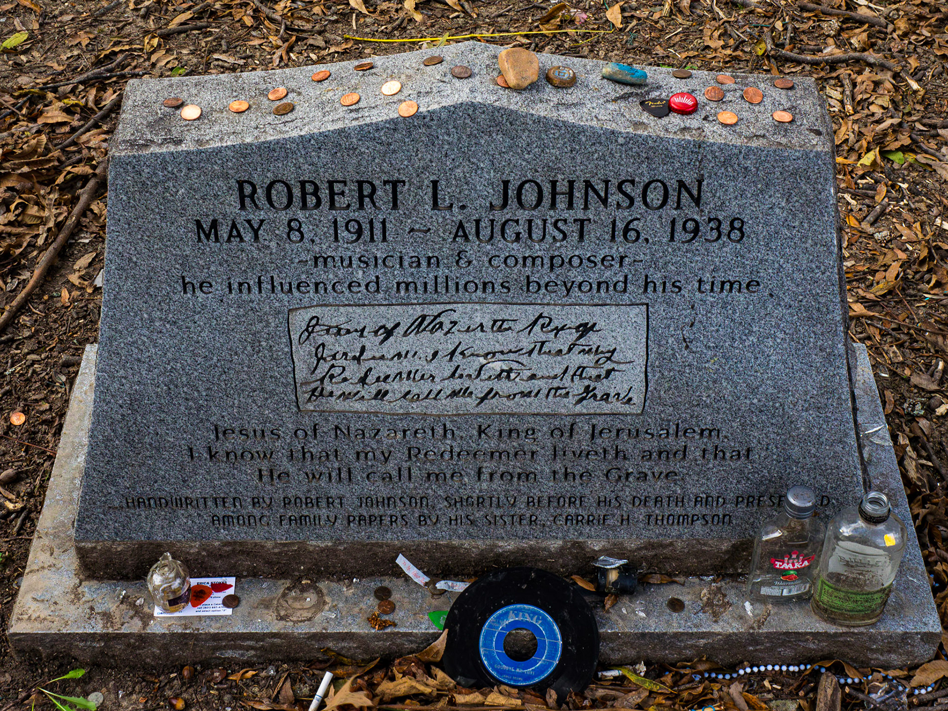 Robert Johson gravesite, near Greenville, MS