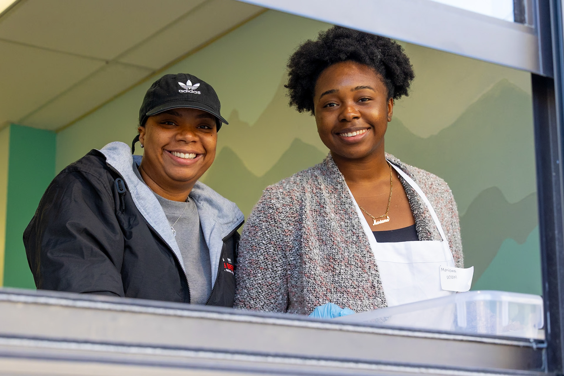 Our Daily Bread has a convenient feature of offering a takeout window. At the window, the guest has the opportunity to grab a hot meal, sandwich, fruit, or even a hot coffee. Johnna Britten is a worker at Our Daily Bread who has been there for 2 years In February; she works the walk-up window and greets everyone with a smile, which seems to make all of the difference. On her right is volunteer Mariama Lukulay, a second-year medical student at the University of Cincinnati. Through their takeout window, in 2022, Our Daily Bread gave out 36,925 snack bags and 128,656 sandwiches, which is a 34% increase from the number of sandwiches they made and donated in 2021. The takeout window allows the guests to stay outside away from a crowd, and they have simple options compared to the lunchroom-style line that Kathy says is “a little bit slower; they can see what the food is, they can make their choices.”