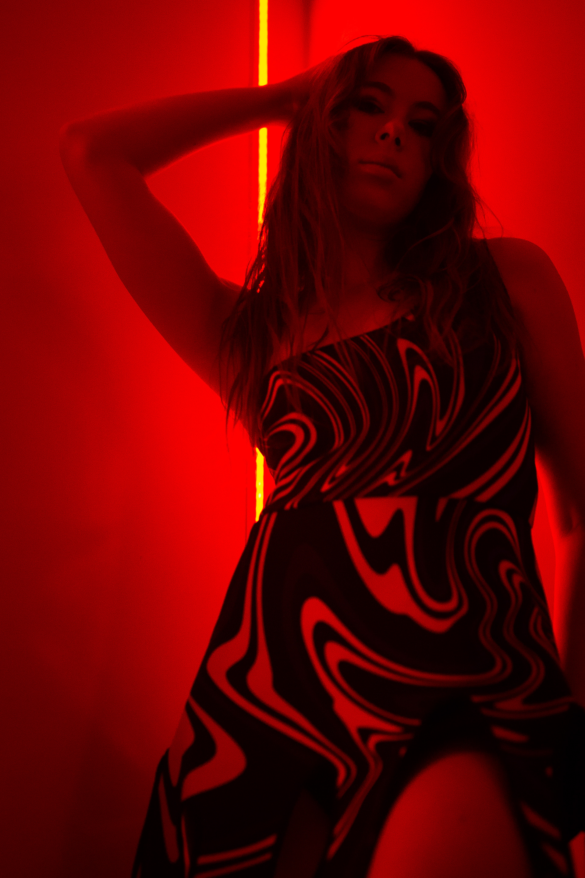 Model wears Delusion dress