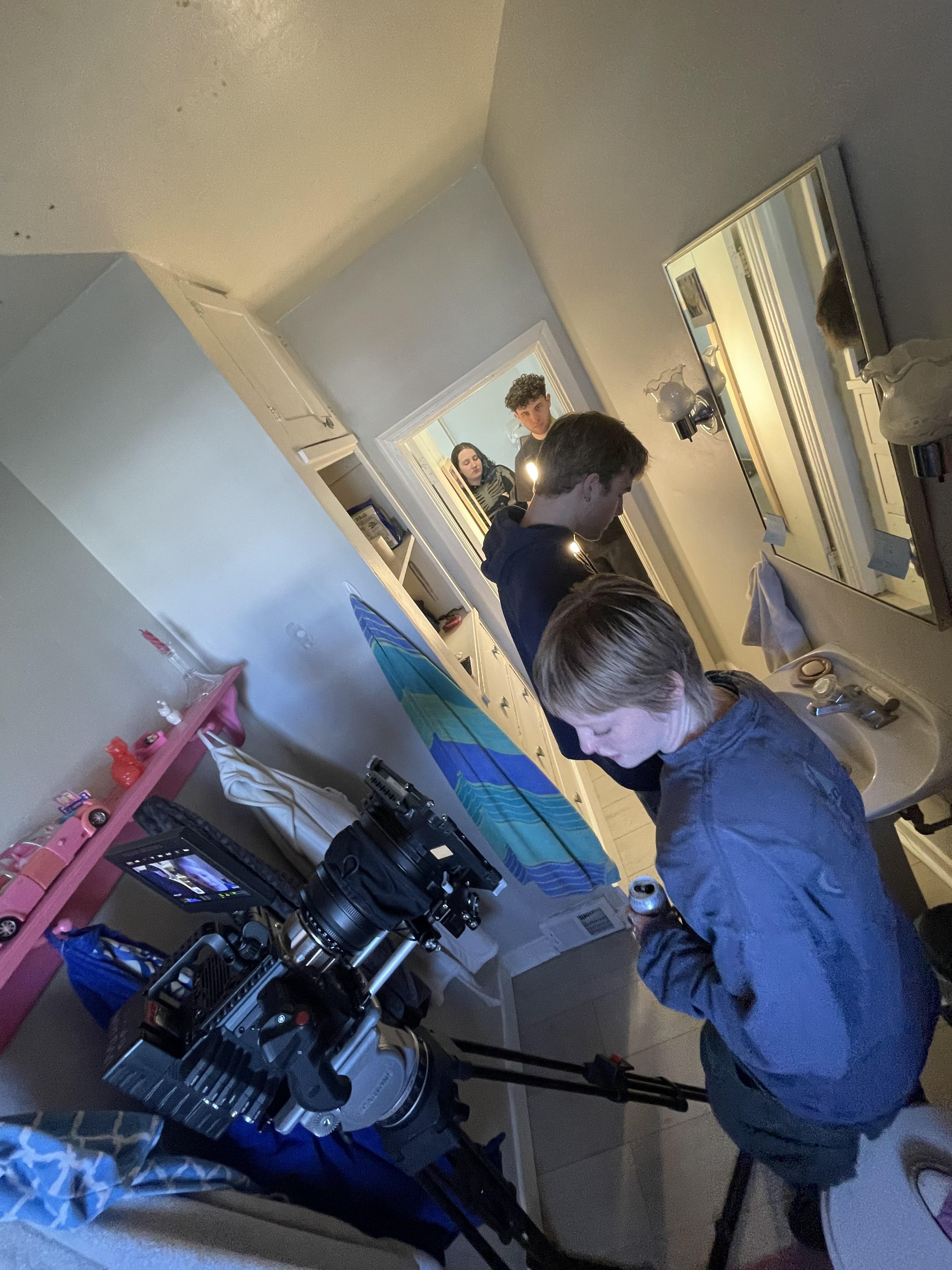 Setting camera in the bathroom