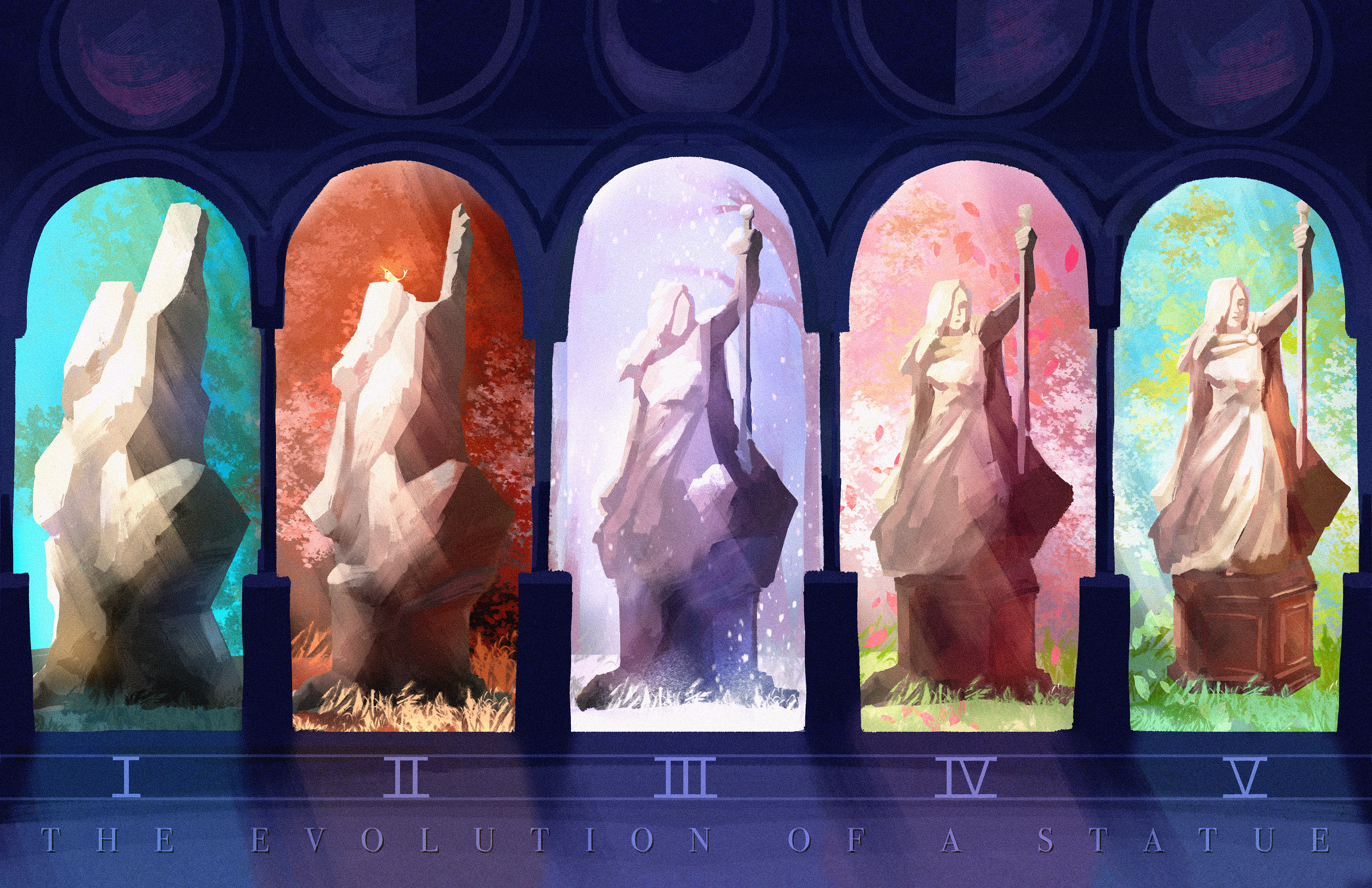 Evolution of a Statue