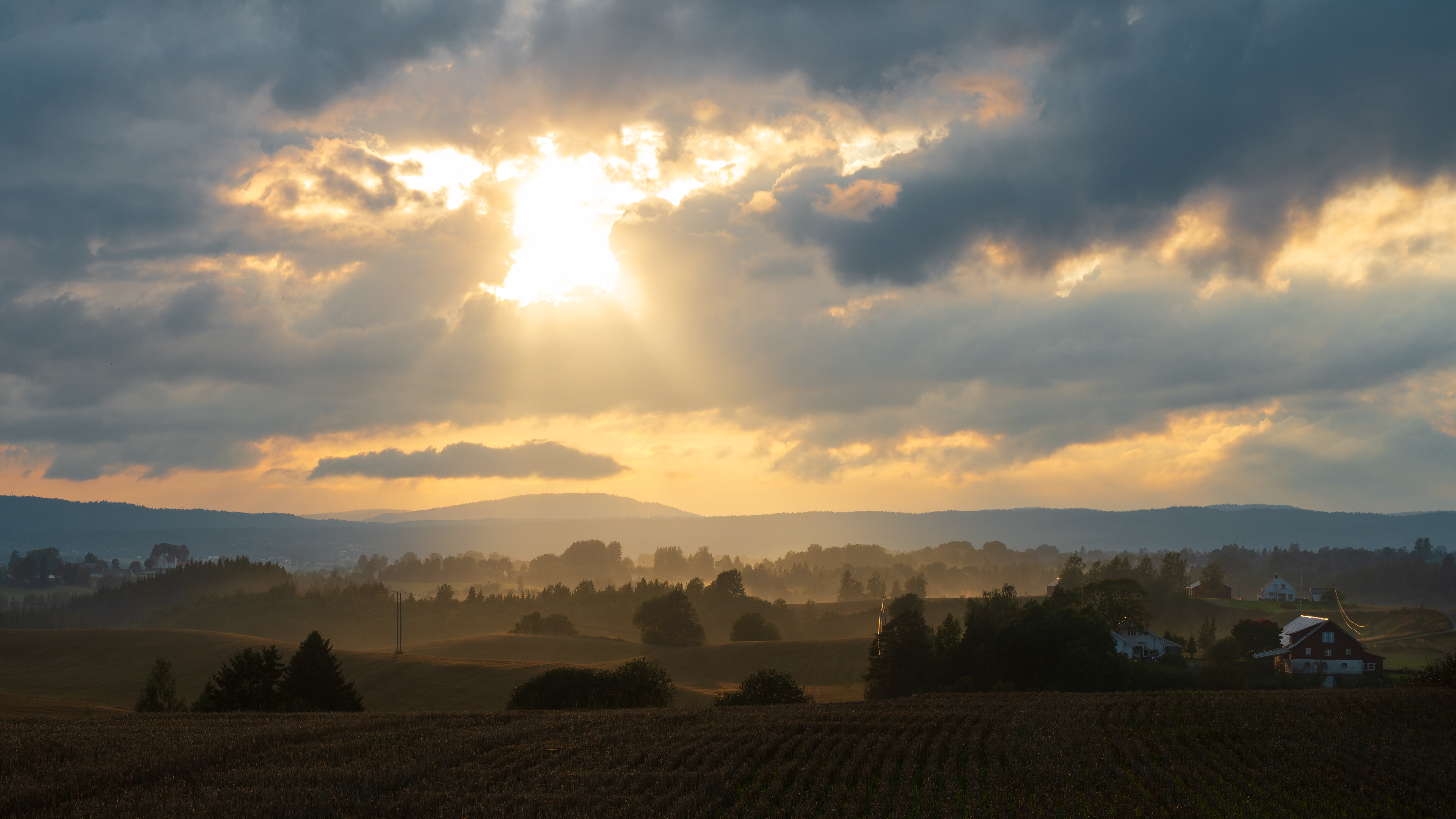 Golden Light Over the Countryside