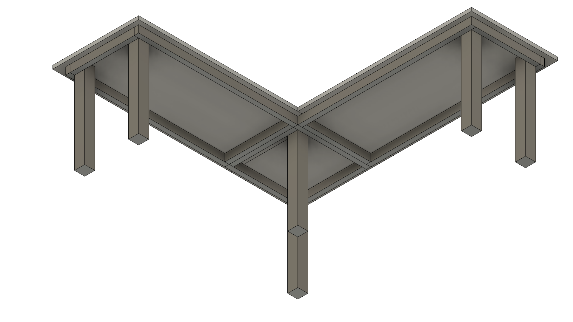 Isometric view from below